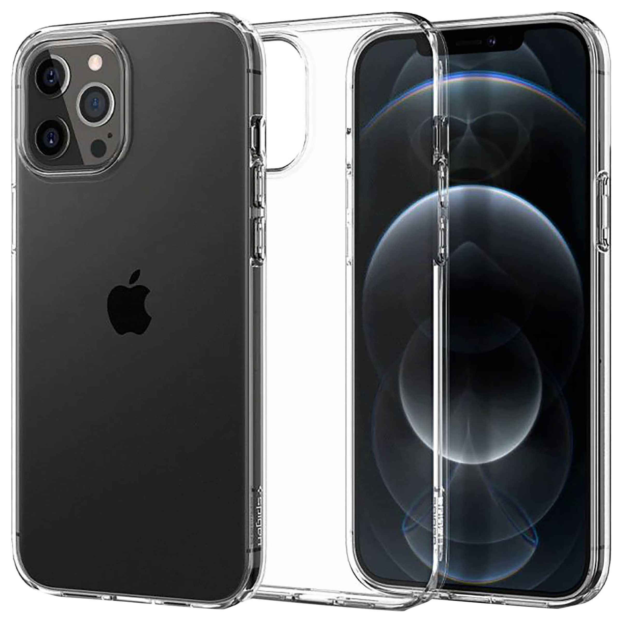 spigen Crystal Flex TPU Back Cover for Apple iPhone 12 and 12 Pro (Wireless Charging, Crystal Clear)_5