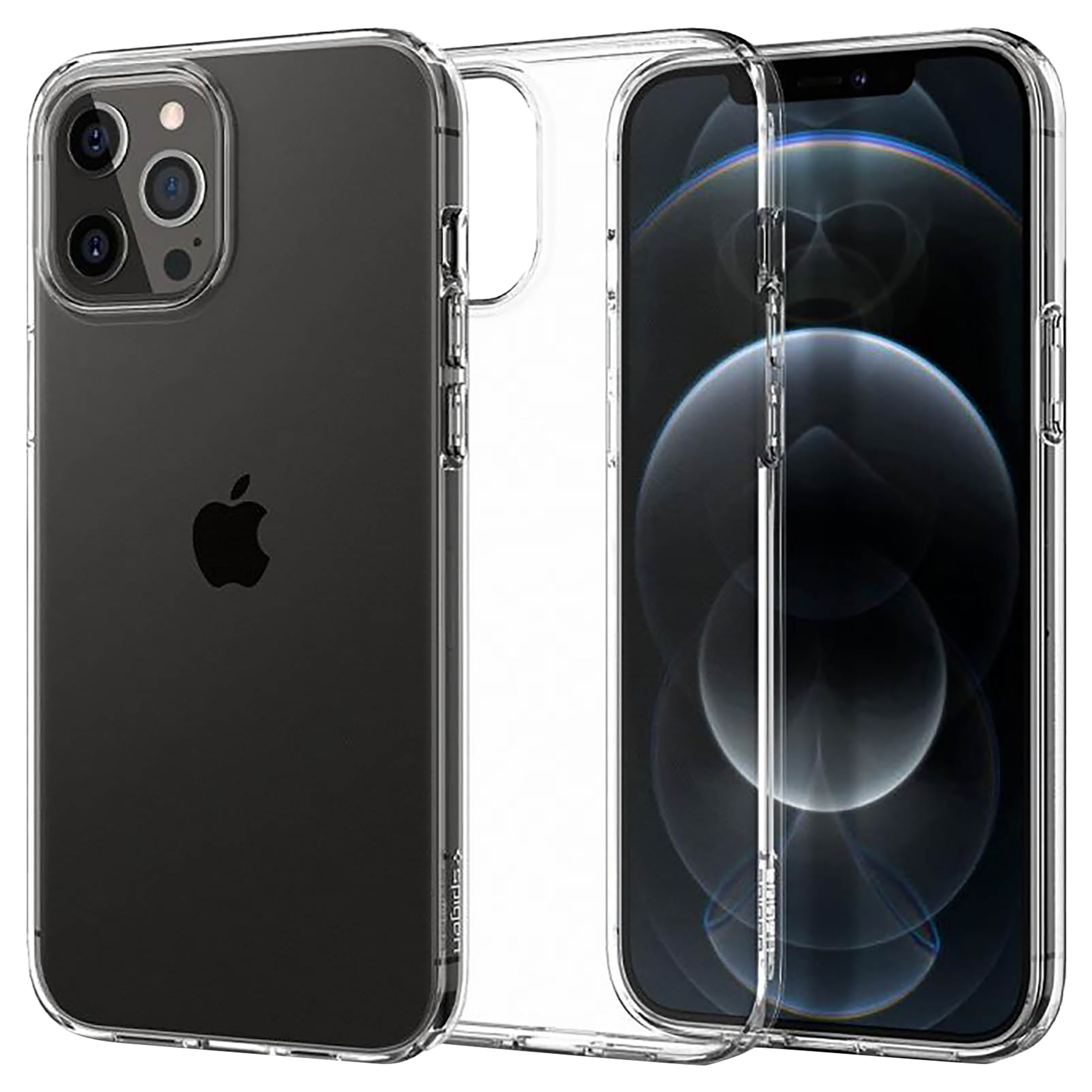 spigen Crystal Flex TPU Back Cover for Apple iPhone 12 and 12 Pro (Wireless Charging, Crystal Clear)_1