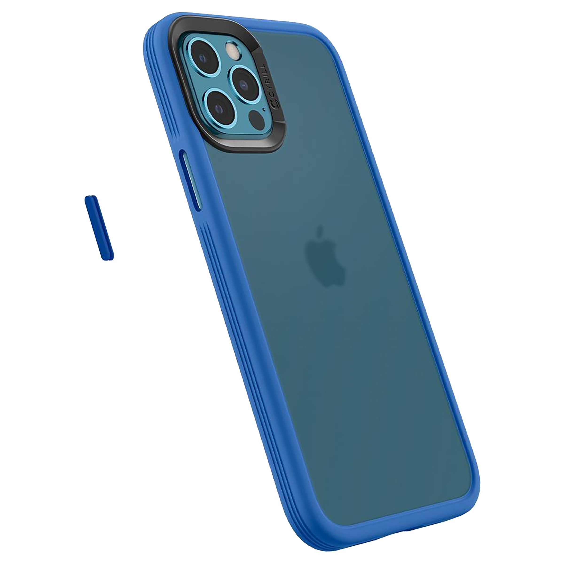spigen Color Brick TPU and Polycarbonate Back Cover for Apple iPhone 12 and iPhone 12 Pro (Form Fitted Design, Navy)_5