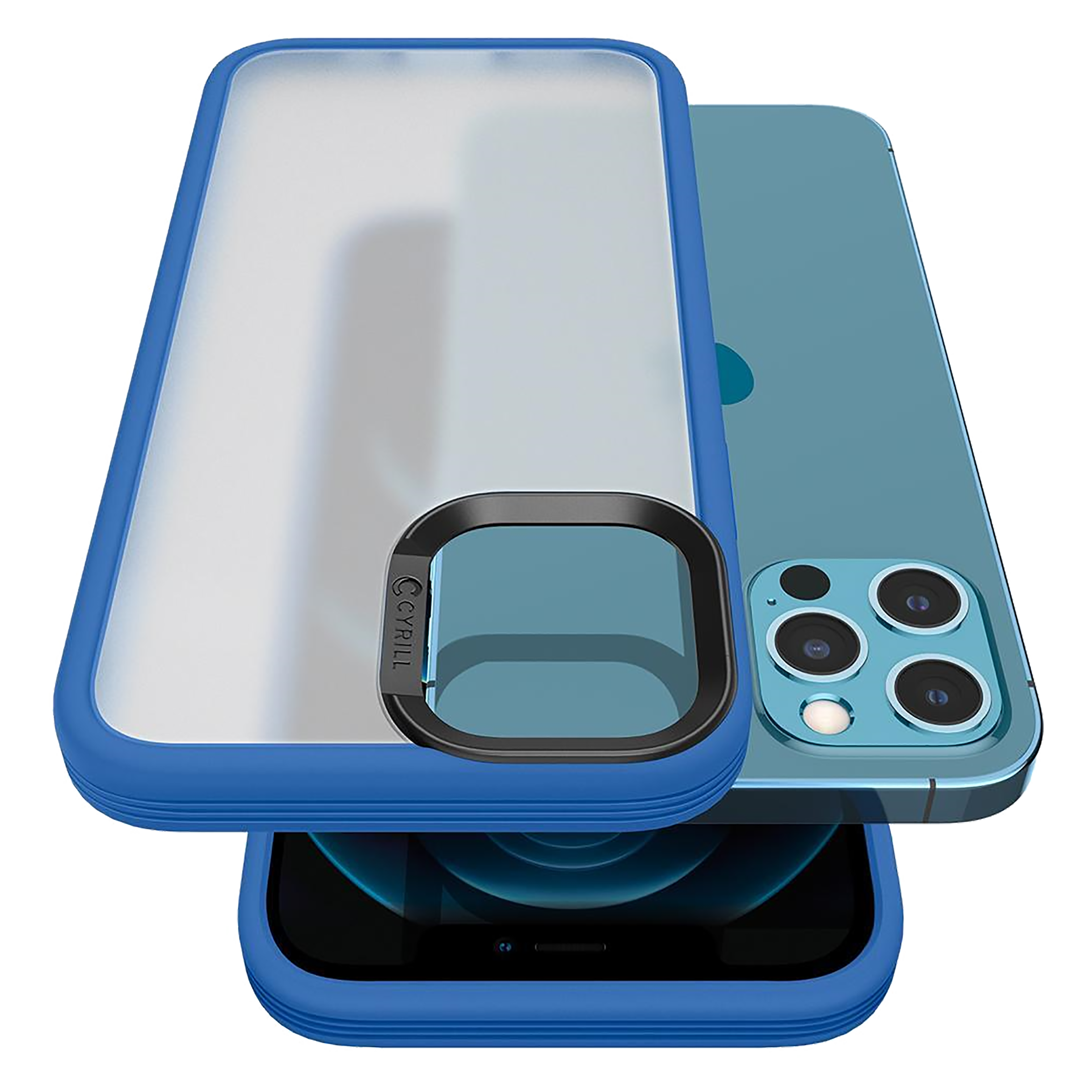 spigen Color Brick TPU and Polycarbonate Back Cover for Apple iPhone 12 and iPhone 12 Pro (Form Fitted Design, Navy)_6