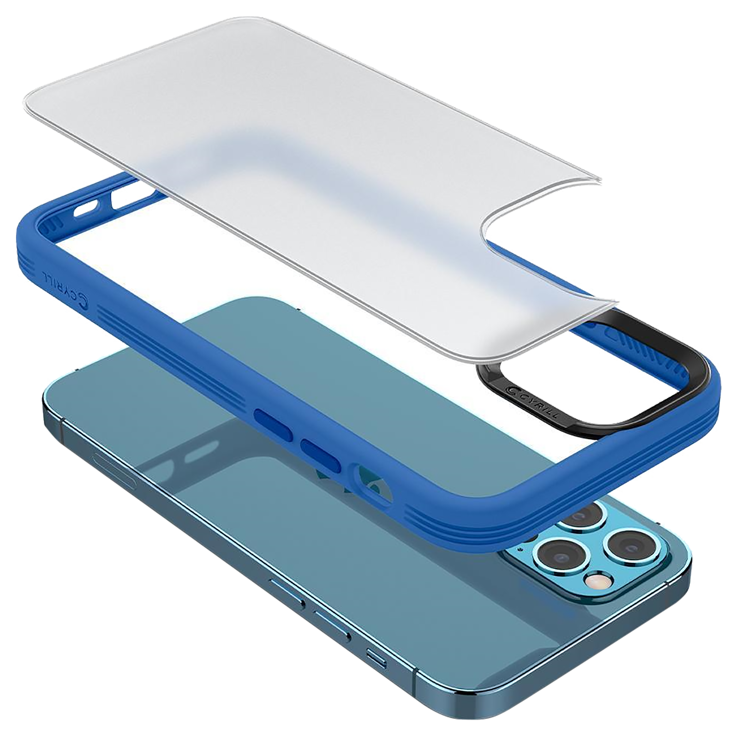 spigen Color Brick TPU and Polycarbonate Back Cover for Apple iPhone 12 and iPhone 12 Pro (Form Fitted Design, Navy)_7