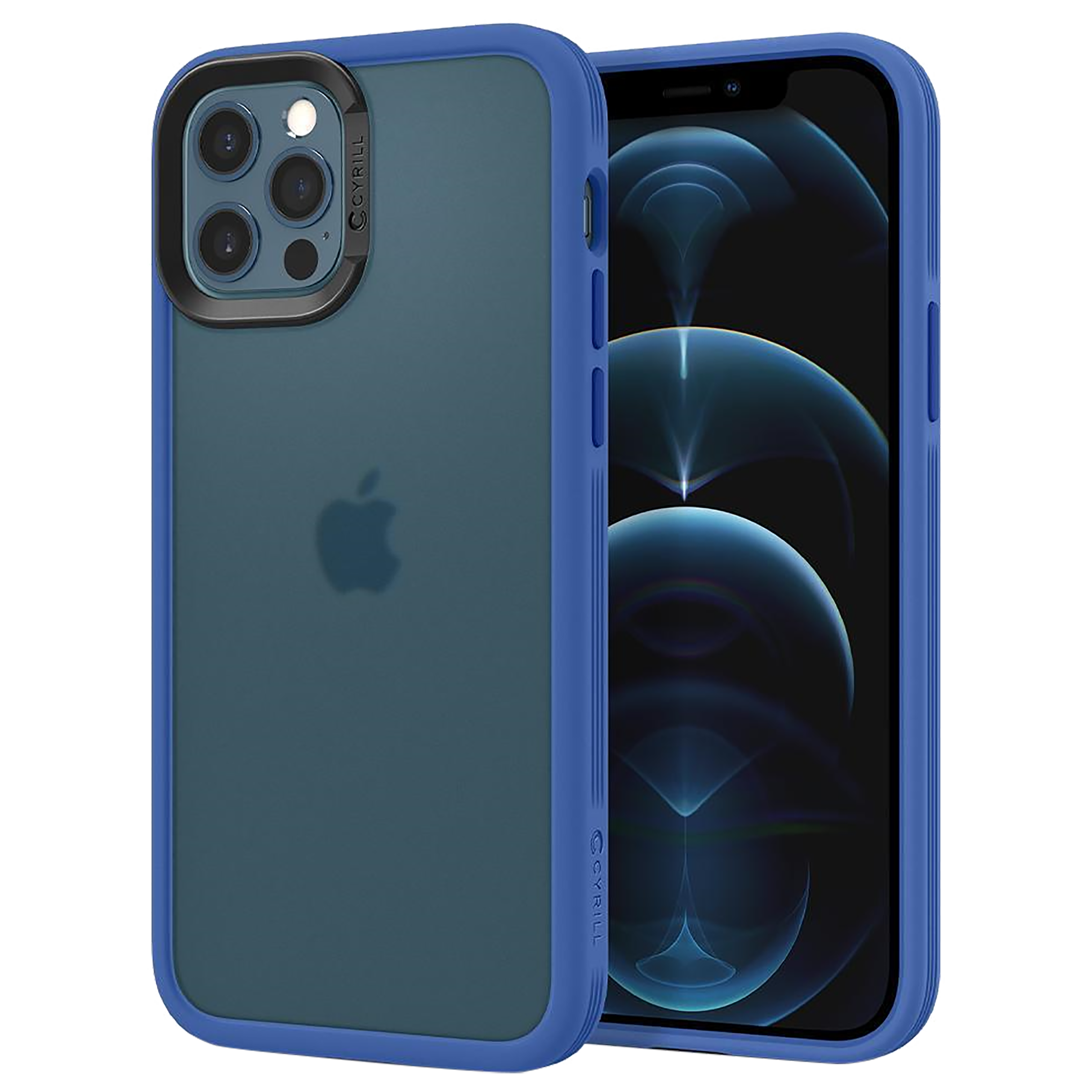 spigen Color Brick TPU and Polycarbonate Back Cover for Apple iPhone 12 and iPhone 12 Pro (Form Fitted Design, Navy)_8