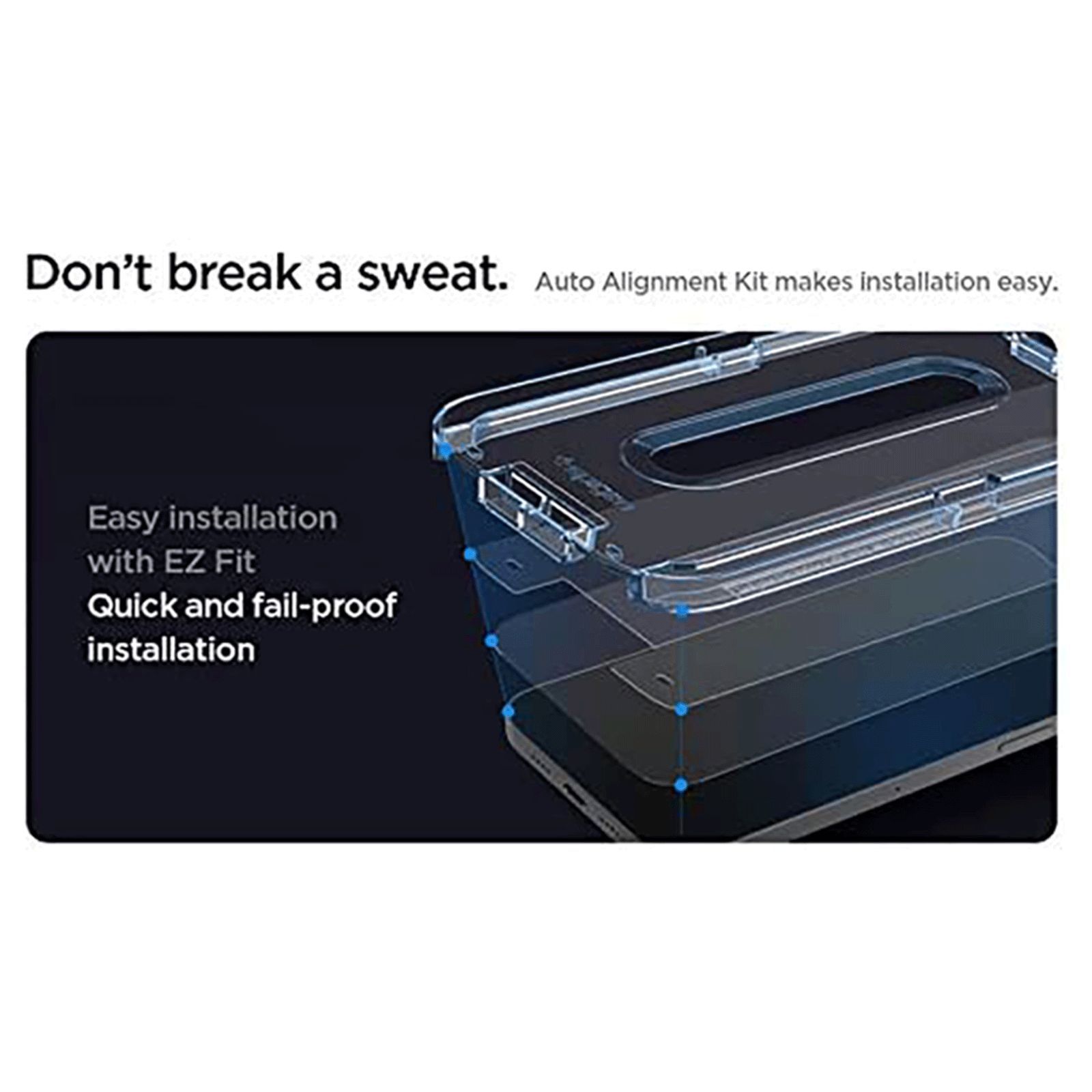 spigen GlastR EZ Fit Tempered Glass for Apple iPhone 12 Pro, 12 (9H Hardness)_3