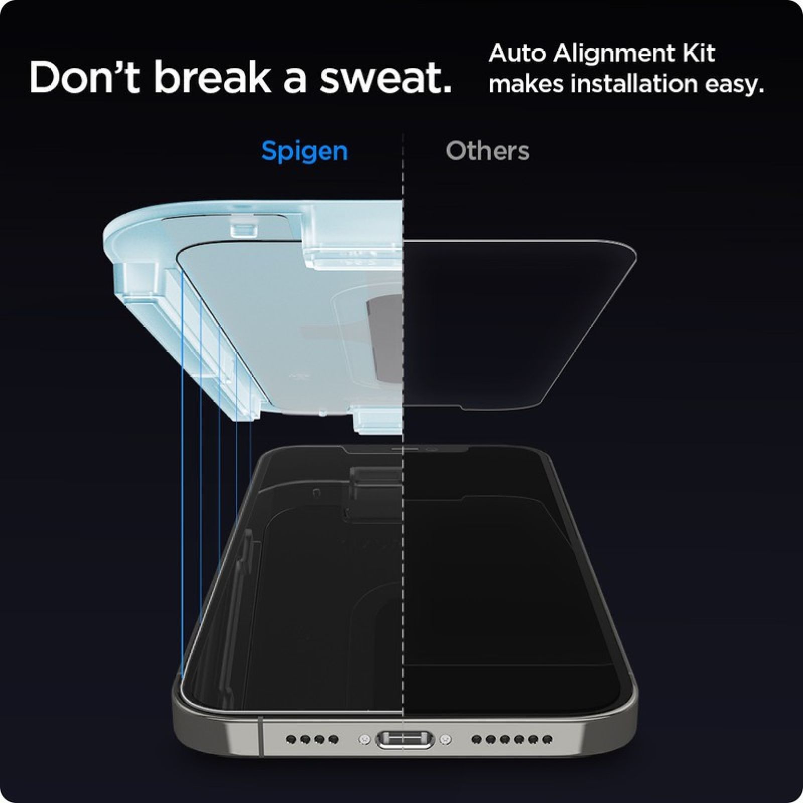 spigen GlastR EZ Fit Tempered Glass for Apple iPhone 12, 12 Pro (Oleophobic Coating)_9