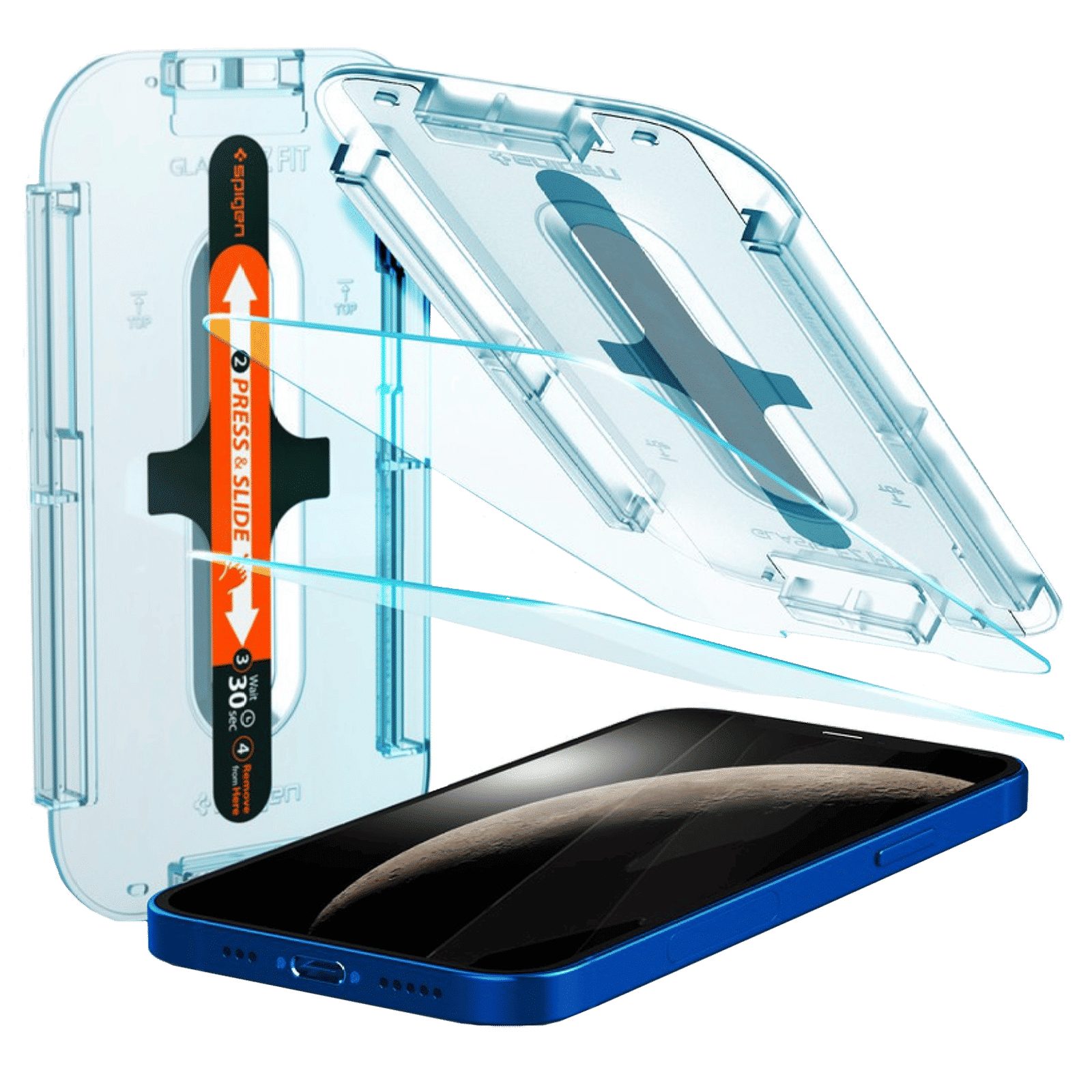 spigen GlastR EZ Fit Tempered Glass for Apple iPhone 12, 12 Pro (Oleophobic Coating)_1