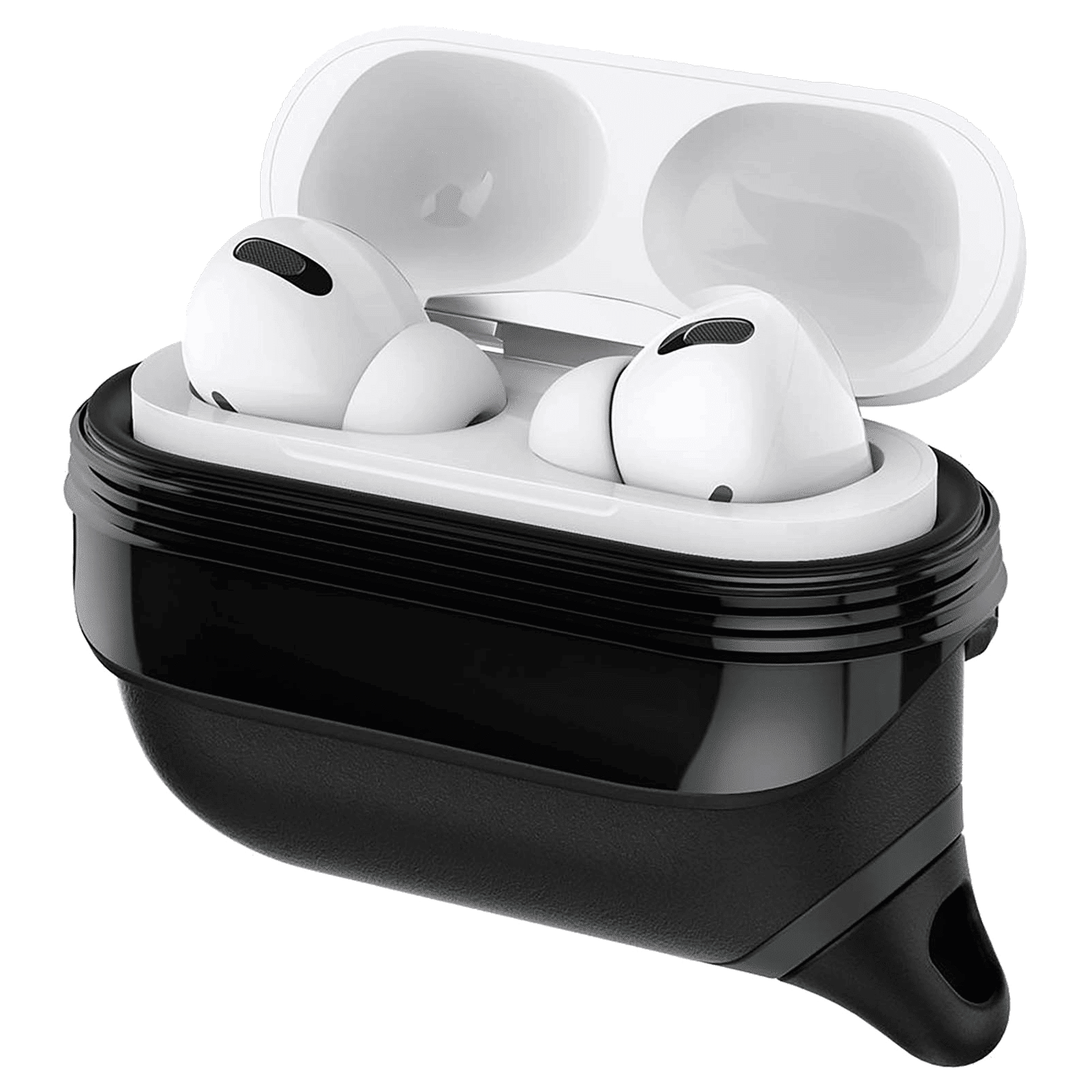 spigen Slim Armor IP Silicone Full Cover Case For AirPods Pro (Fully Compatible With Wireless Charging, ASD00542, Black)_10