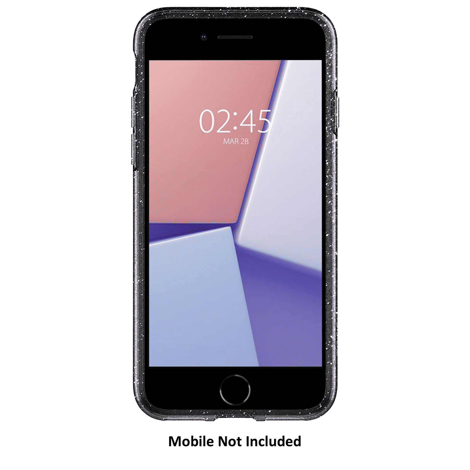 Spigen Liquid Crystal Glitter TPU Back Cover For iPhone SE (2020 & 2022), 8, 7 (Raised Edges for Added Protection, Crystal Quartz)_2