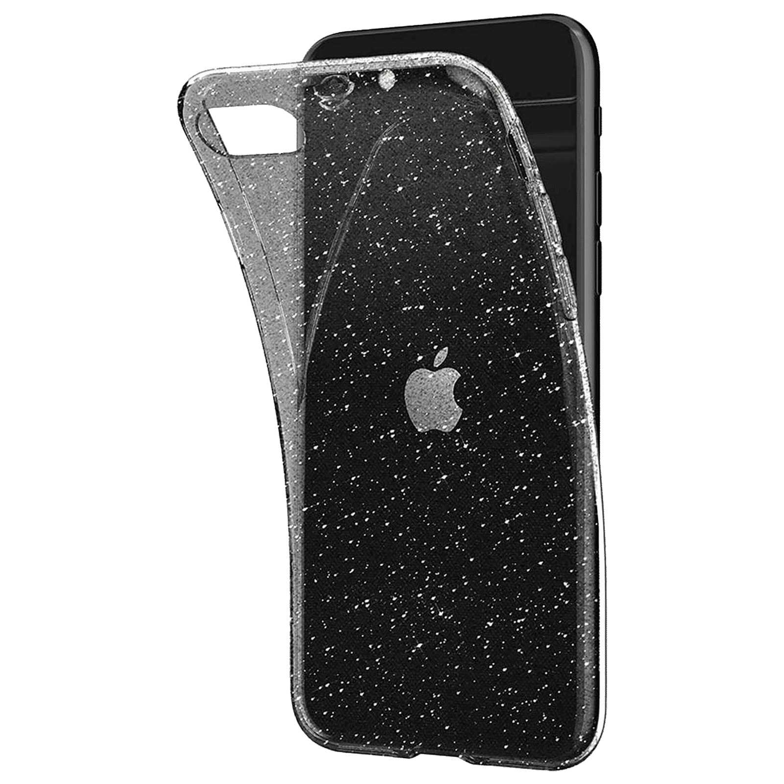 Spigen Liquid Crystal Glitter TPU Back Cover For iPhone SE (2020 & 2022), 8, 7 (Raised Edges for Added Protection, Crystal Quartz)_8