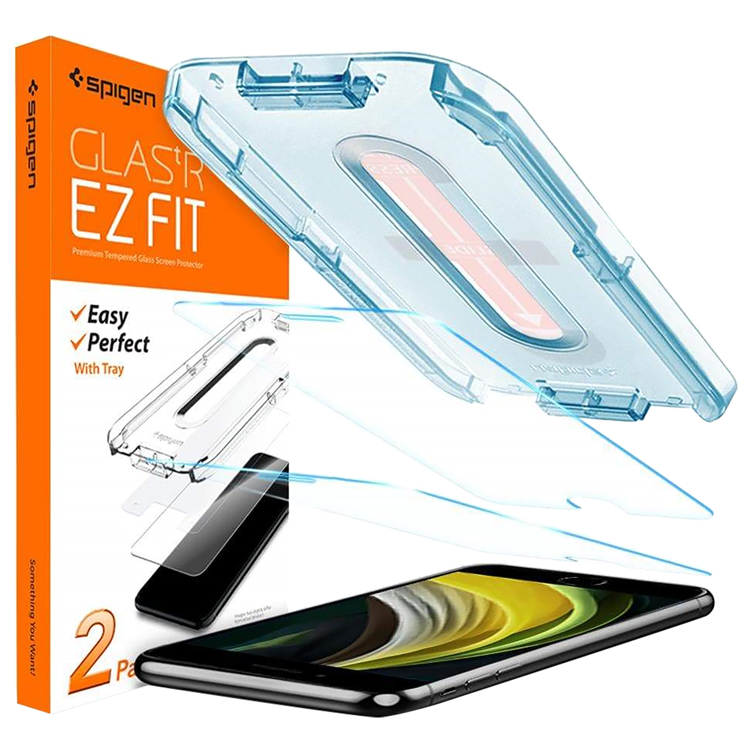 spigen GlastR EZ Fit Tempered Glass for Apple iPhone 8, 7 (Oleophobic Coating)_1
