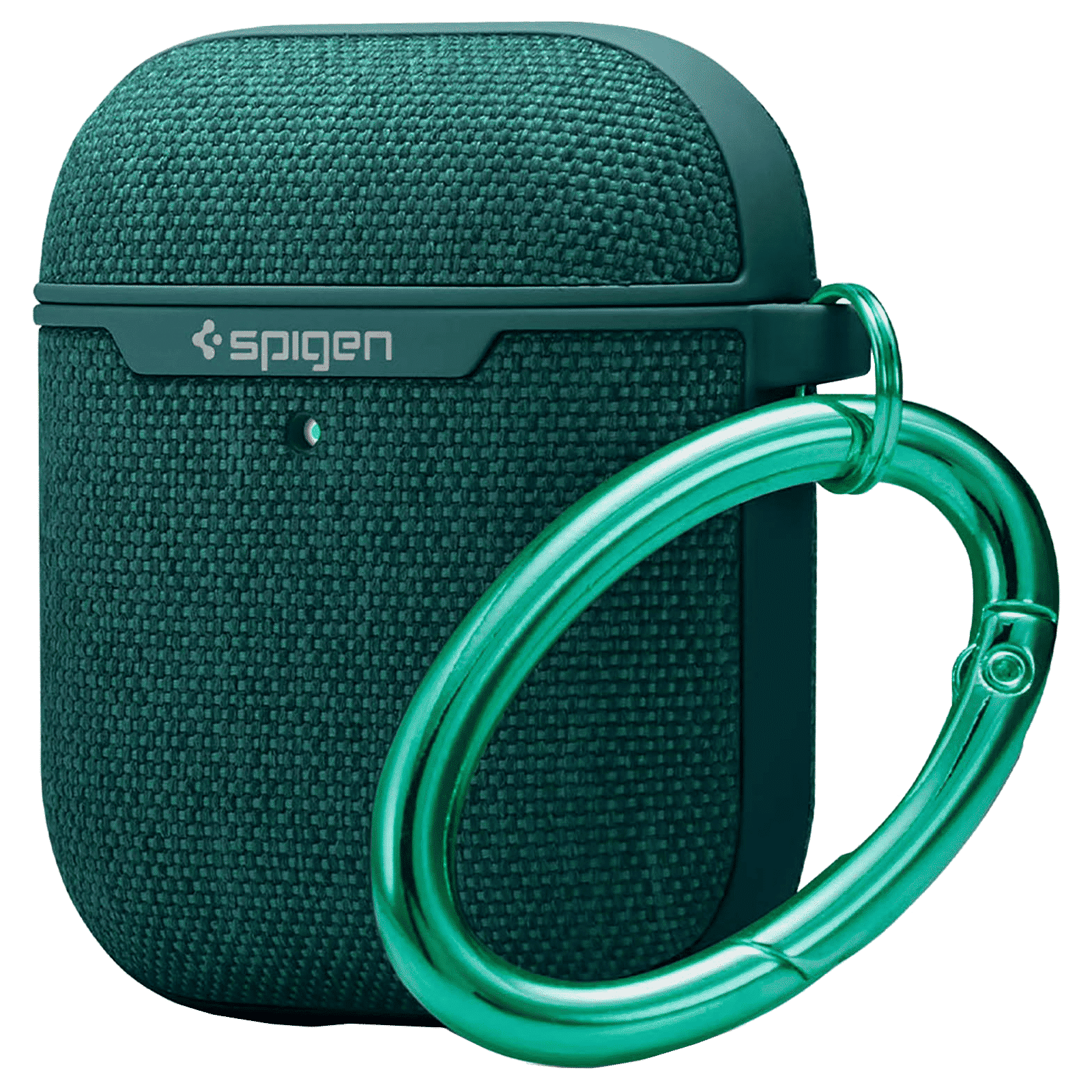 spigen Urban Fit PC & Fabric Full Cover Case For Airpods 1/Airpods 2 (Scratch Protection, ASD00678, Midnight Green)_1