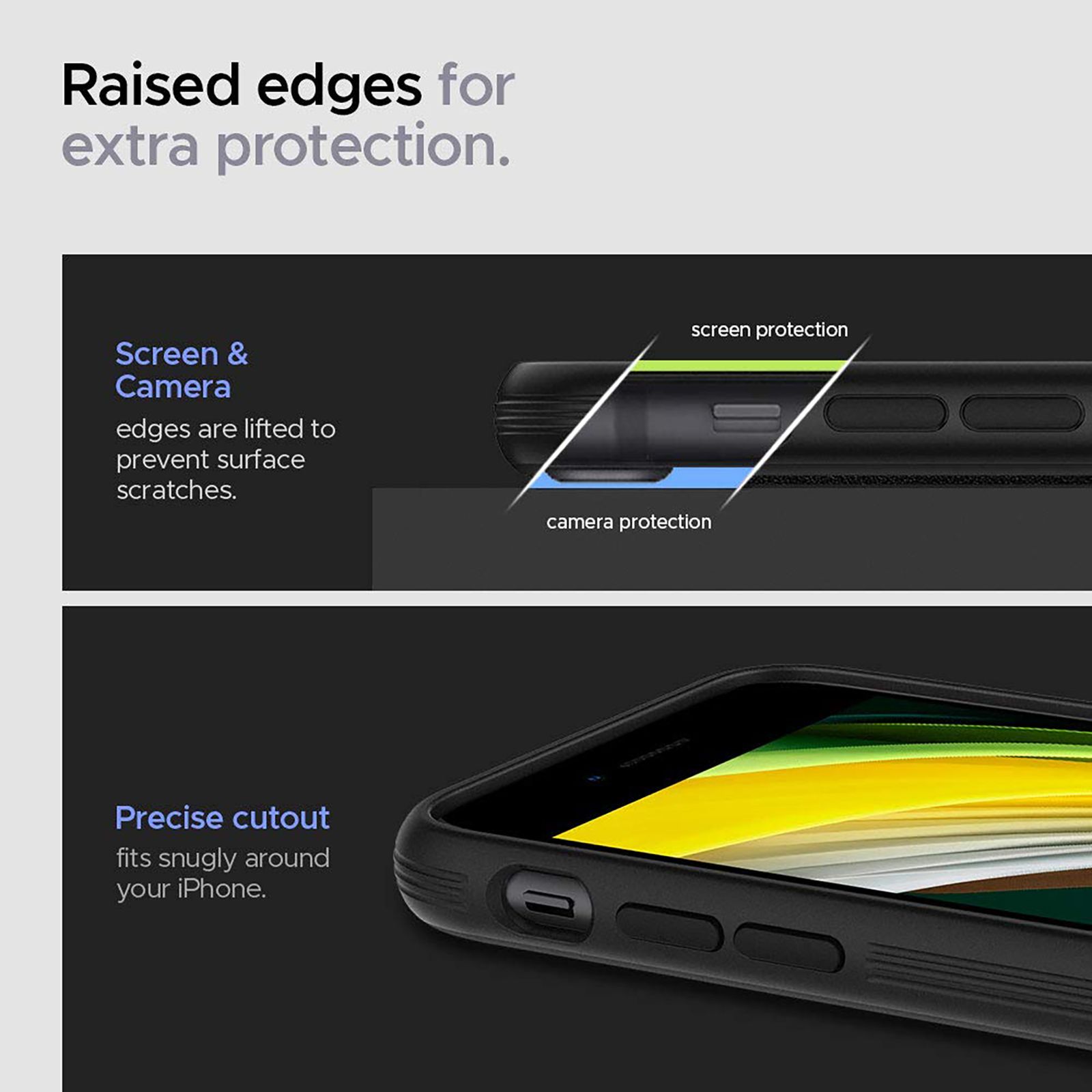 spigen Cyrill Leather Brick Faux Leather, Polycarbonate and TPU Back Cover for Apple iPhone 7 and iPhone 8 (East To Carry, Black)_3