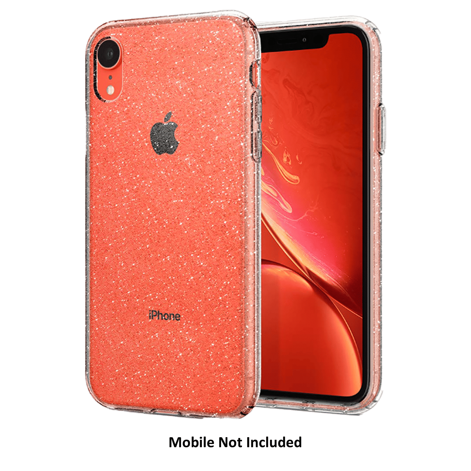 spigen Liquid Crystal Glitter TPU Back Cover for Apple iPhone XR (Wireless Charging Compatible, Crystal Quartz)_3