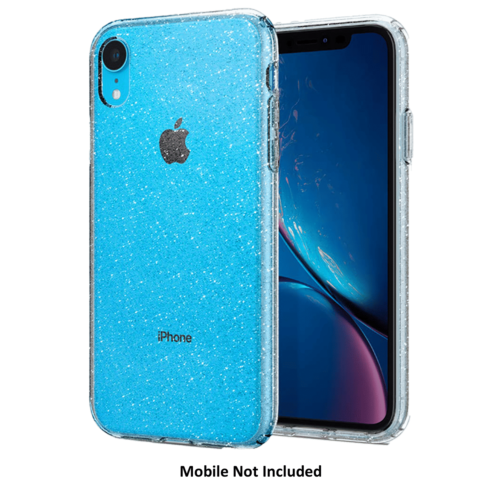 spigen Liquid Crystal Glitter TPU Back Cover for Apple iPhone XR (Wireless Charging Compatible, Crystal Quartz)_4