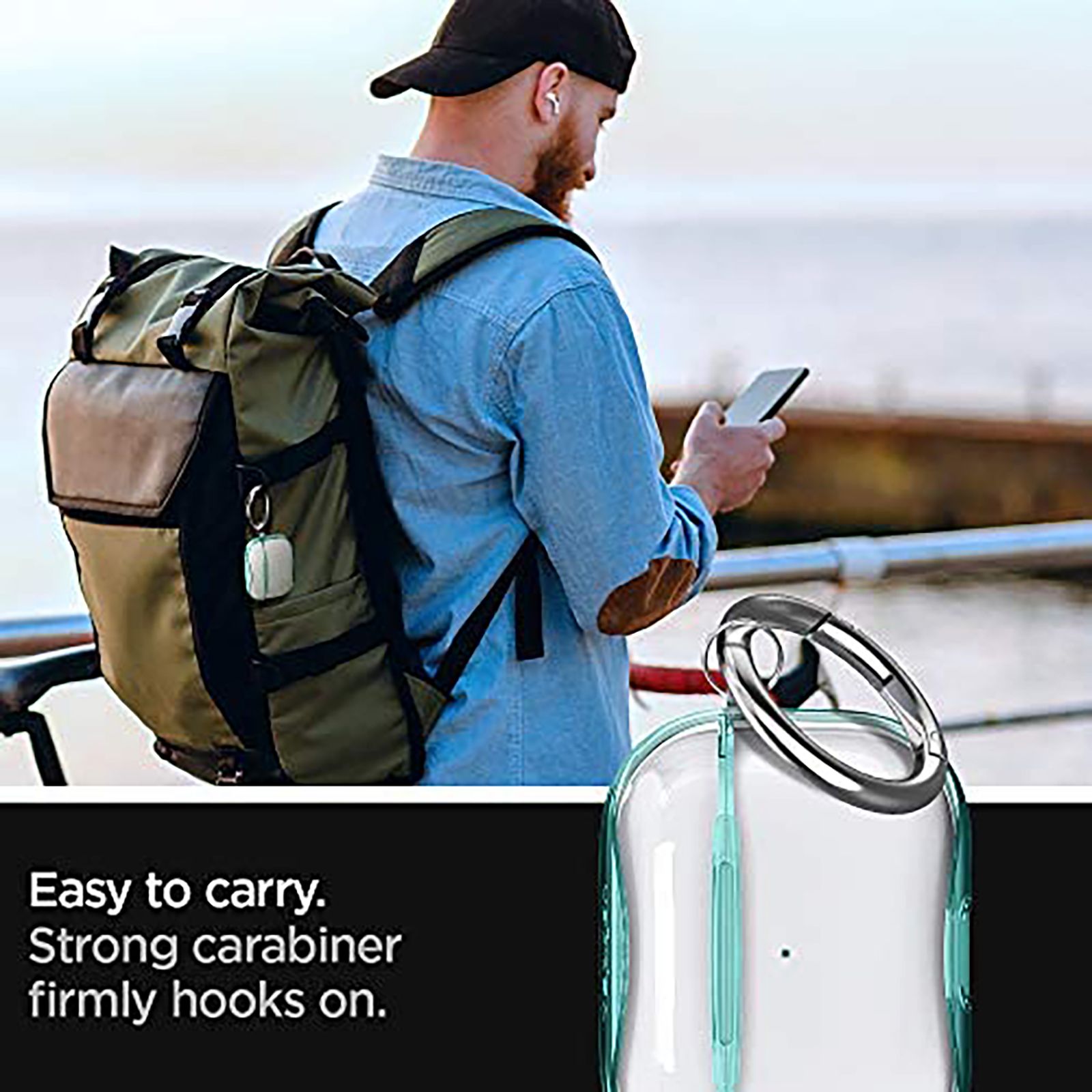 spigen Ultra Hybrid Crystal Full Cover Case For Apple Airpods Pro (Non-Yellowing Hard Shell, ASD01290, Green Crystal)_8