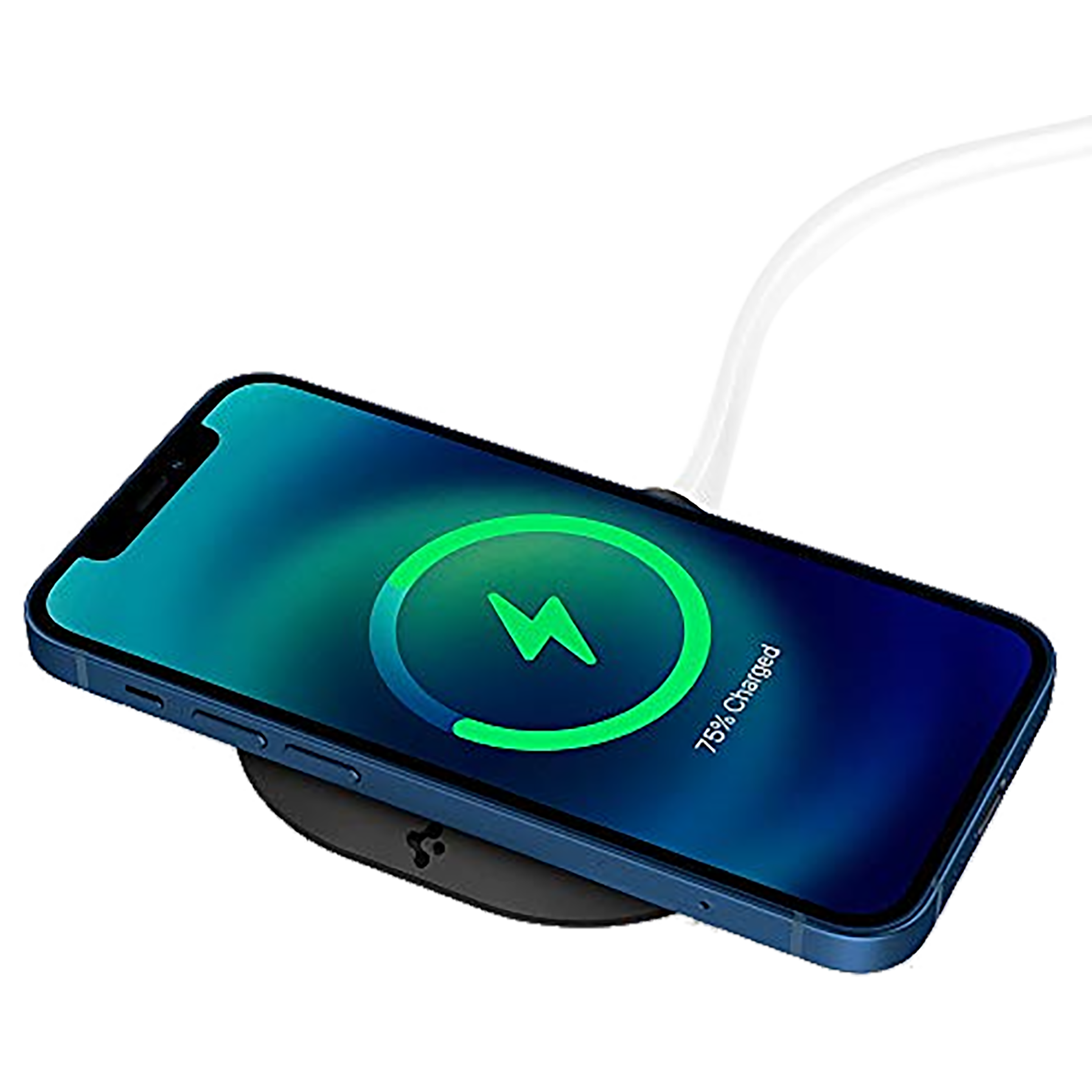 spigen Mag Fit Thermoplastic Polyurethane Charger Case For Apple MagSafe (Nanotac Technology, AMP02340, Black)_3