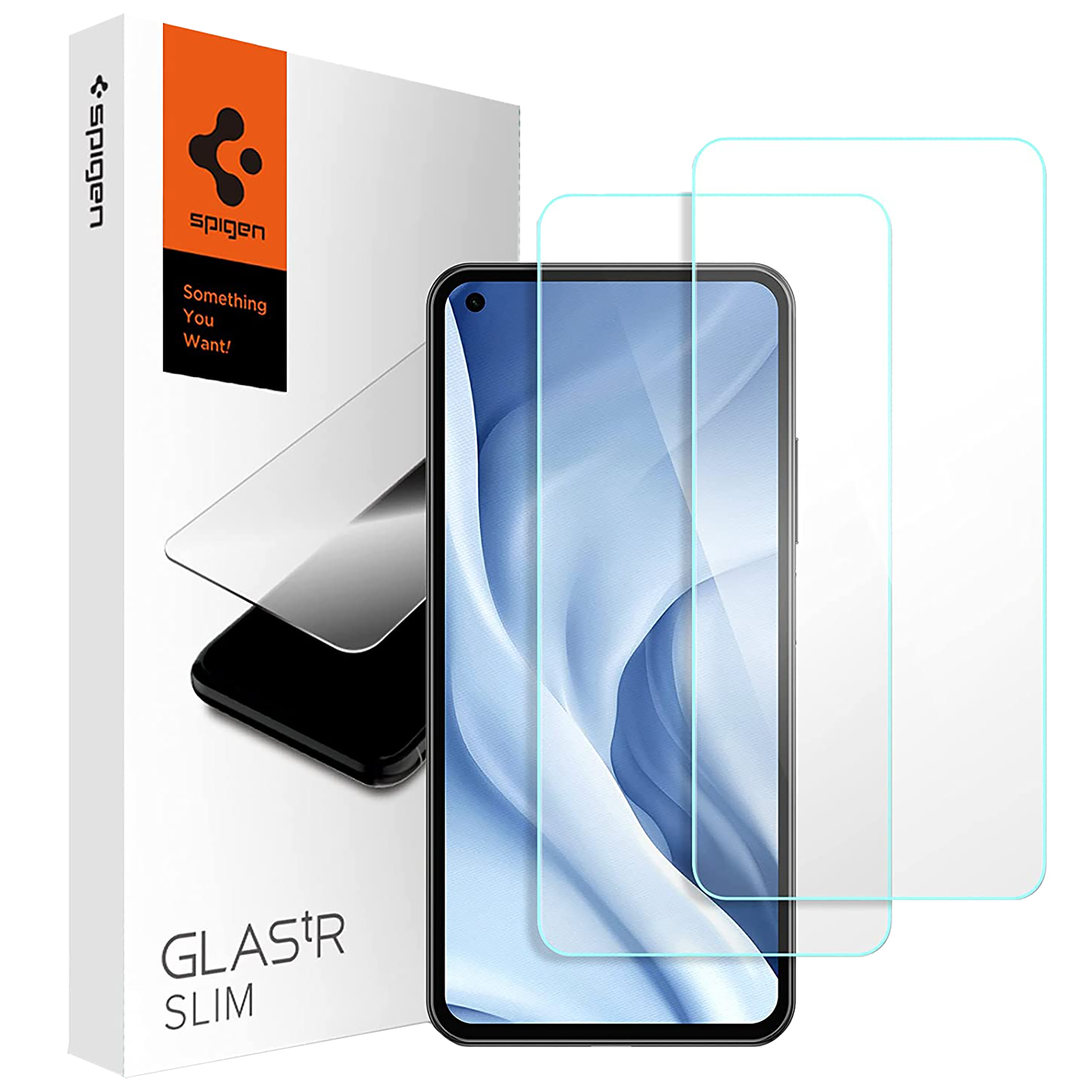 spigen GLAStR Slim Tempered Glass for Mi 11 Lite (Bubble Proof)_1