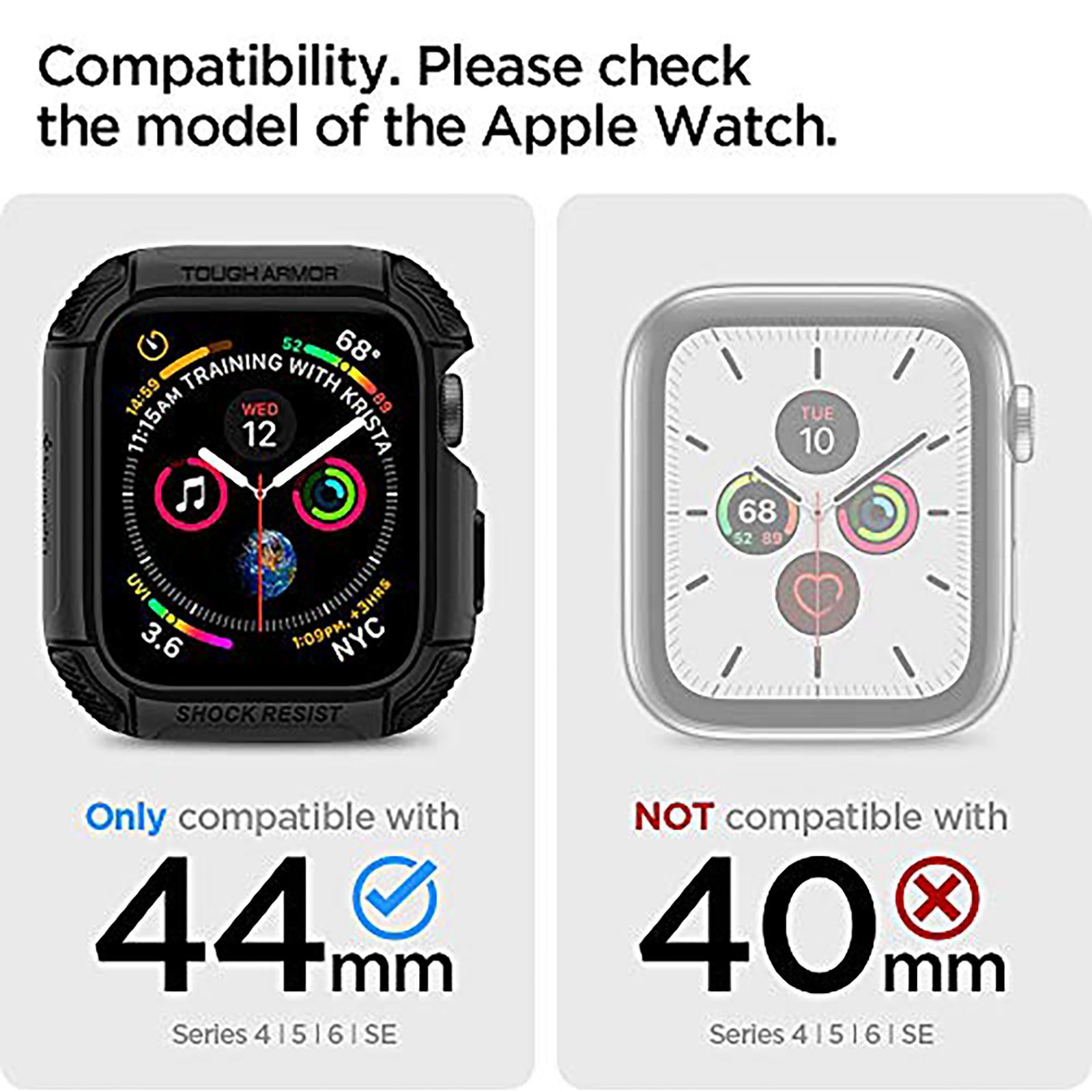 spigen Tough Armor TPU Case for Apple Watch 9, 8, 7 (45mm) (Raised Bezels, Rose Gold)_13