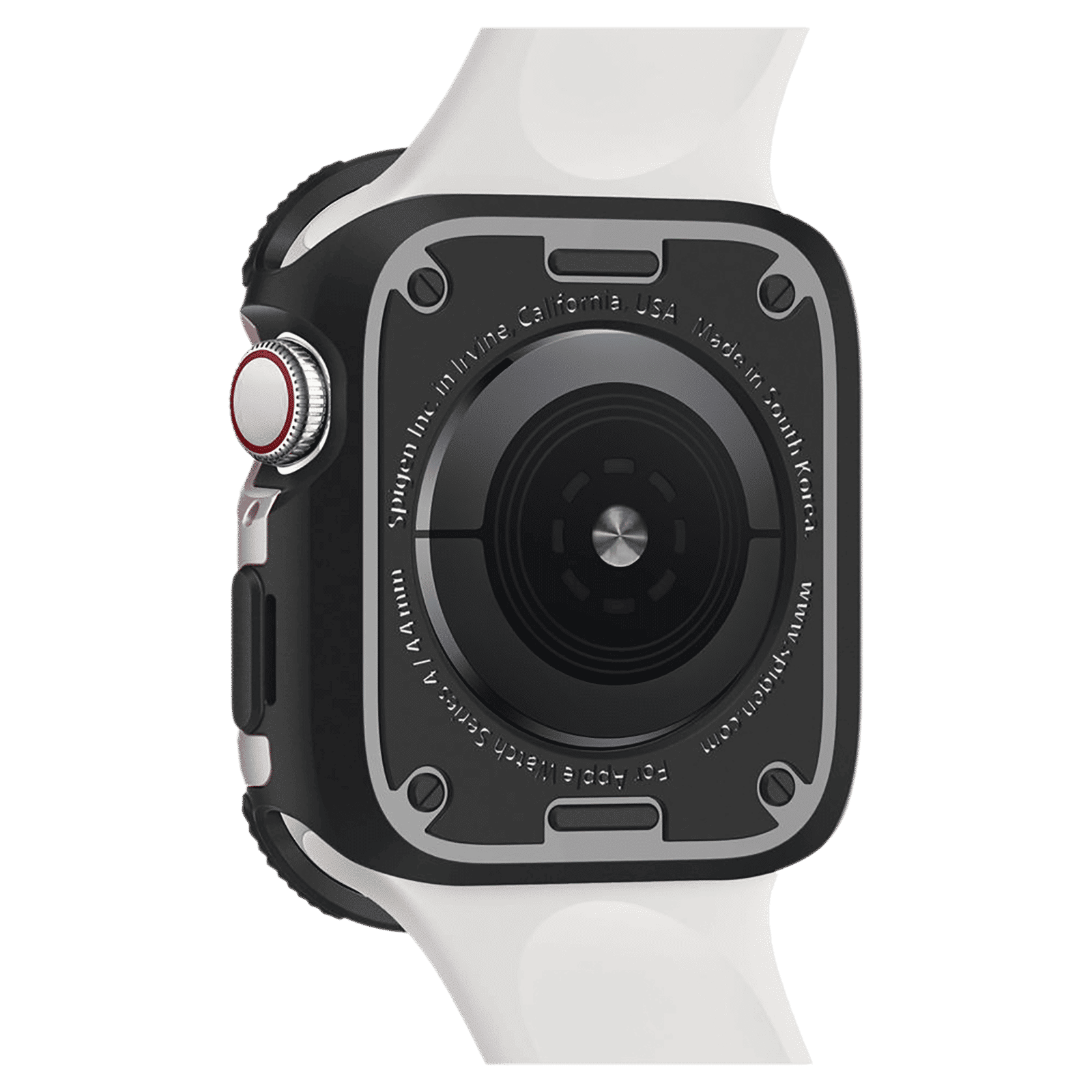 spigen Tough Armor TPU Case for Apple Watch 9, 8, 7 (45mm) (Raised Bezels, Rose Gold)_4