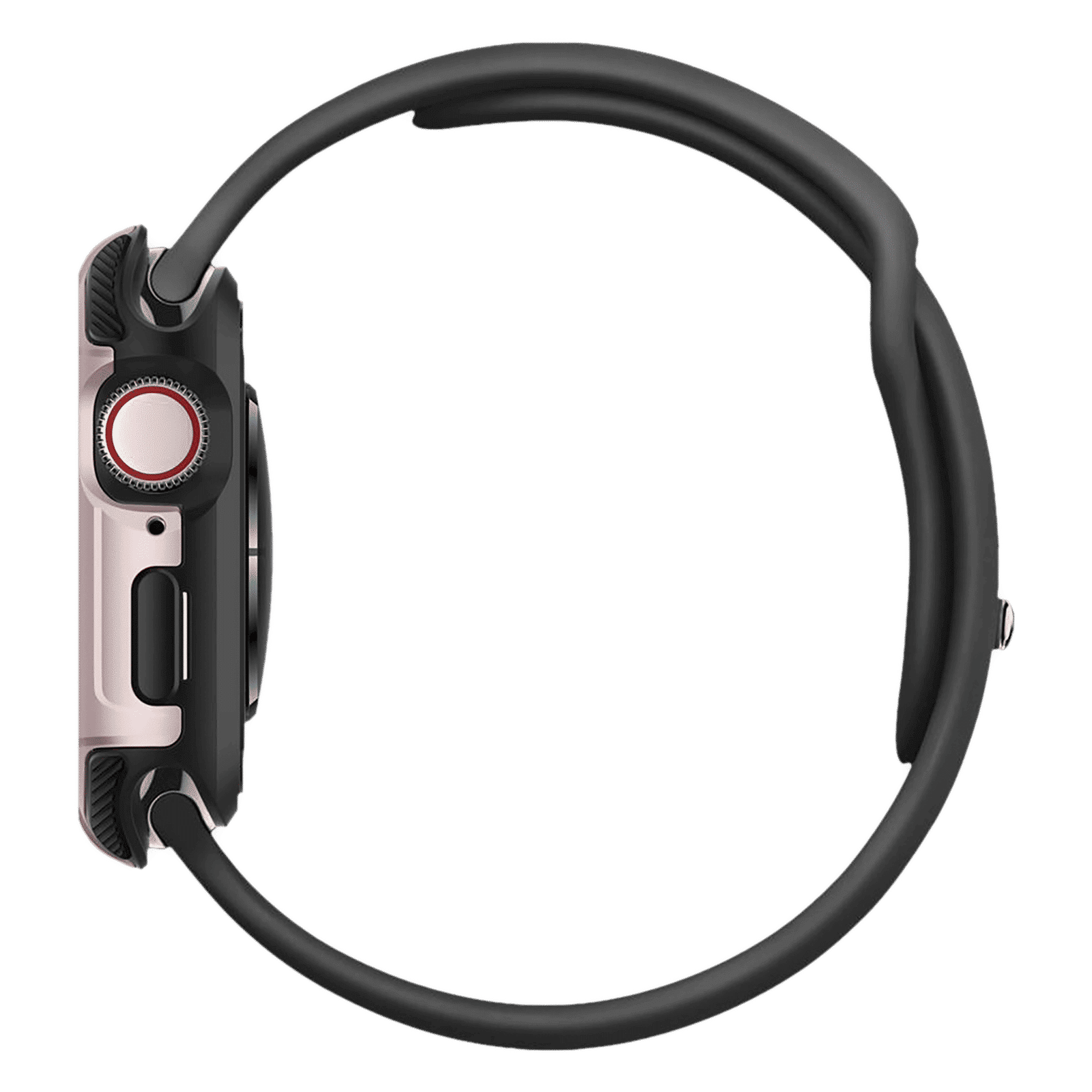 spigen Tough Armor TPU Case for Apple Watch 9, 8, 7 (45mm) (Raised Bezels, Rose Gold)_6