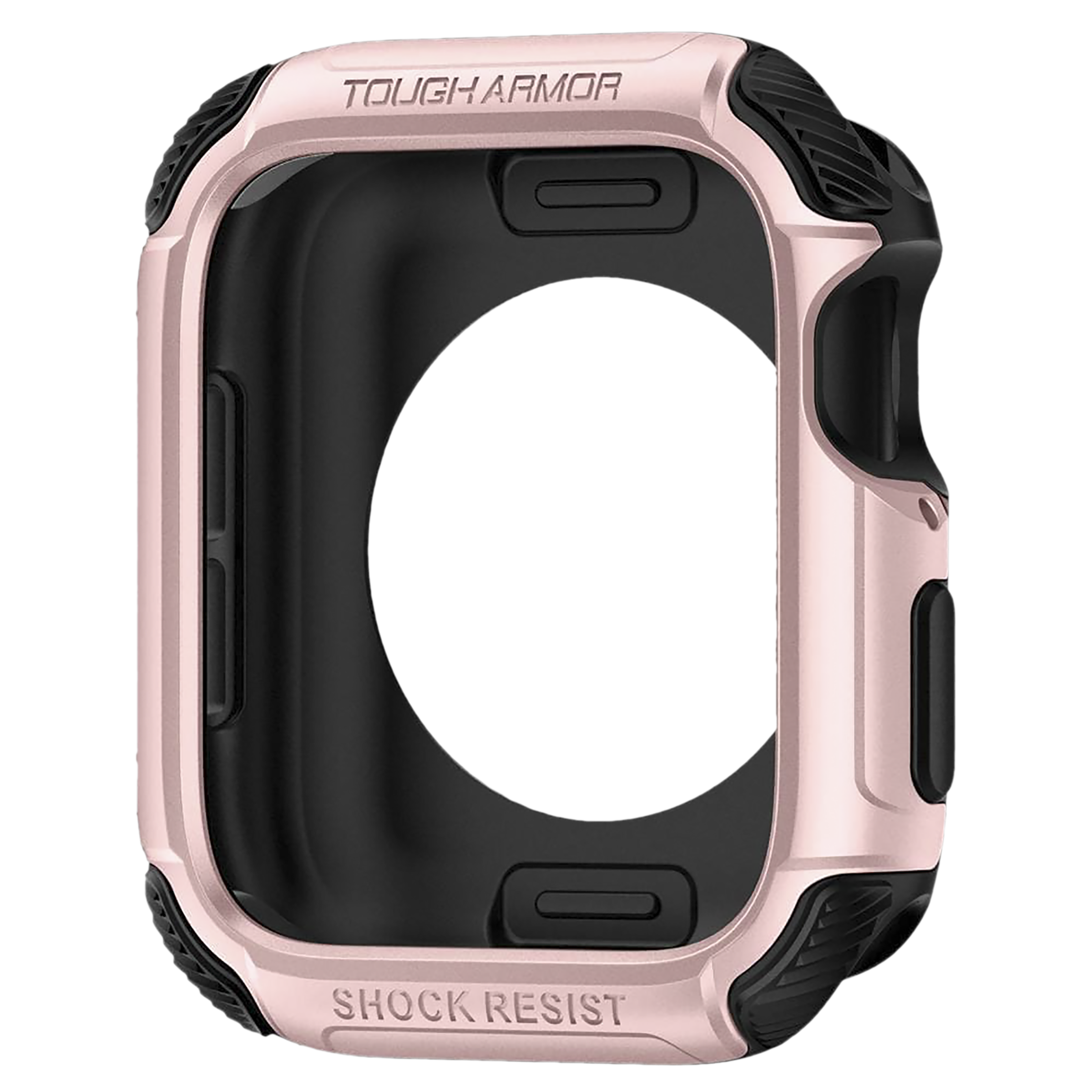 spigen Tough Armor TPU Case for Apple Watch 9, 8, 7 (45mm) (Raised Bezels, Rose Gold)_7