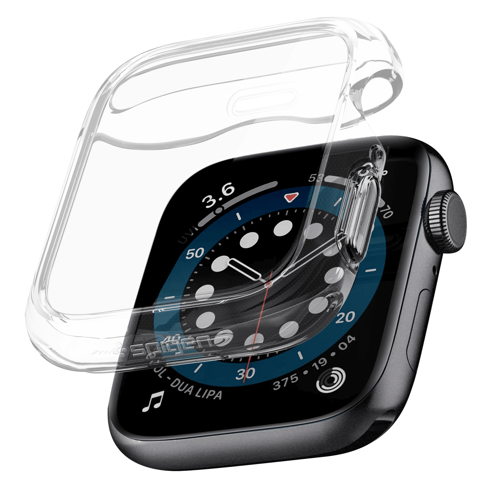 Spigen Ultra Hybrid TPU & Polycarbonate Case for Apple Watch Series SE 2, SE, 6, 5 & 4 (40mm) (Shock-Absorbent Layer, Crystal Clear)_1