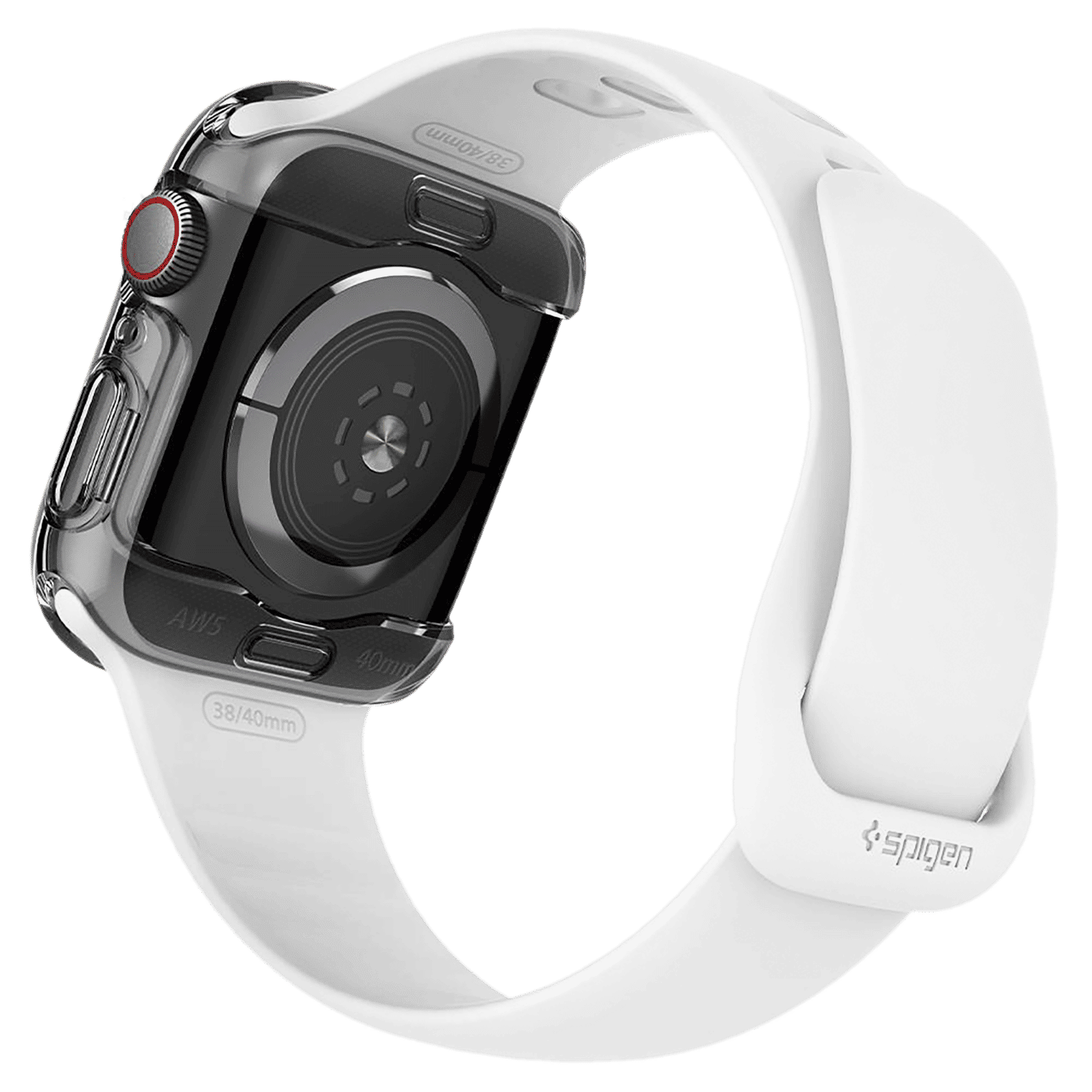 Spigen Ultra Hybrid TPU & Polycarbonate Case for Apple Watch Series SE 2, SE, 6, 5 & 4 (40mm) (Shock-Absorbent Layer, Crystal Clear)_4