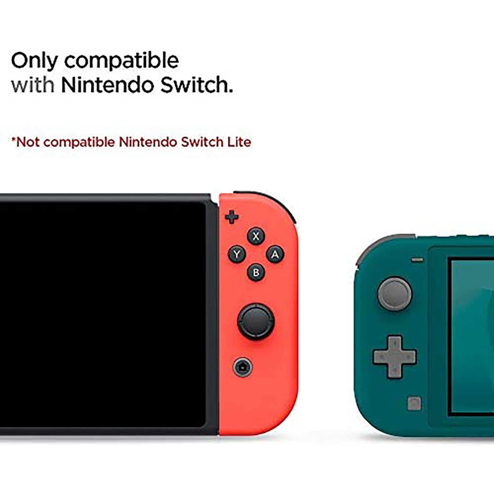 spigen Rugged Armor PC & TPU Back Case For Nintendo Switch (Added Texture Around Control Stations, ACS01228, Matte Black)_5