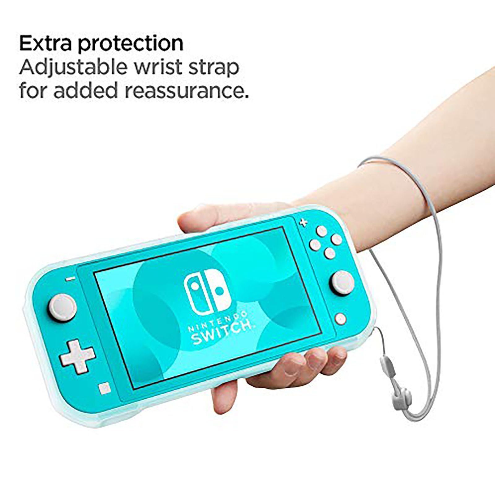 spigen Rugged Armor Back Case For Nintendo Switch Lite (Raised Bumper Guard, ACS01141, Frost Clear)_6
