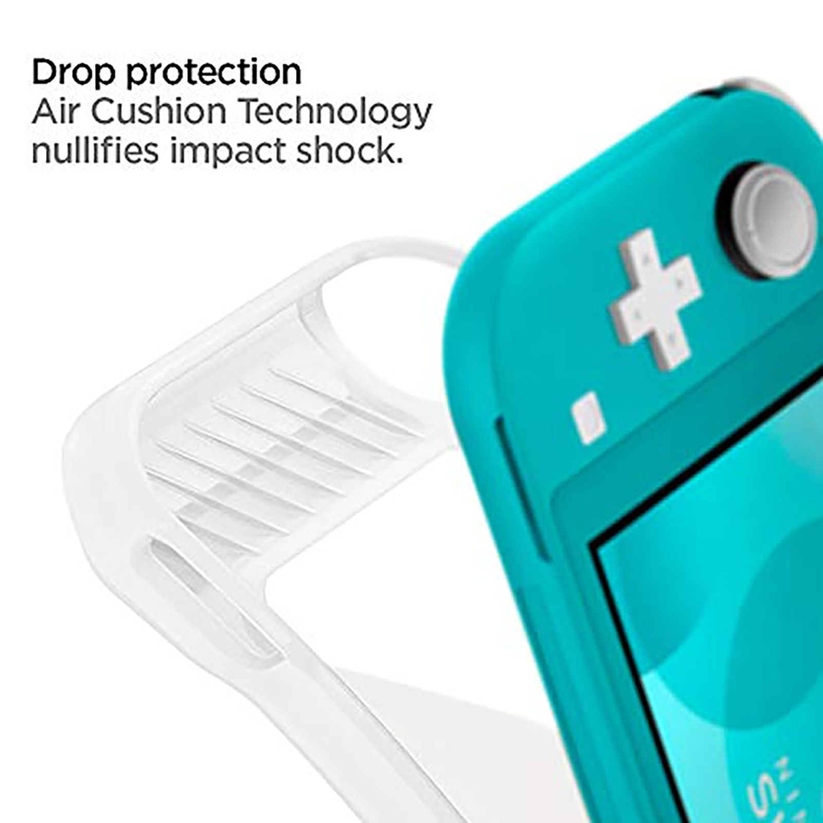 spigen Rugged Armor Back Case For Nintendo Switch Lite (Raised Bumper Guard, ACS01141, Frost Clear)_7