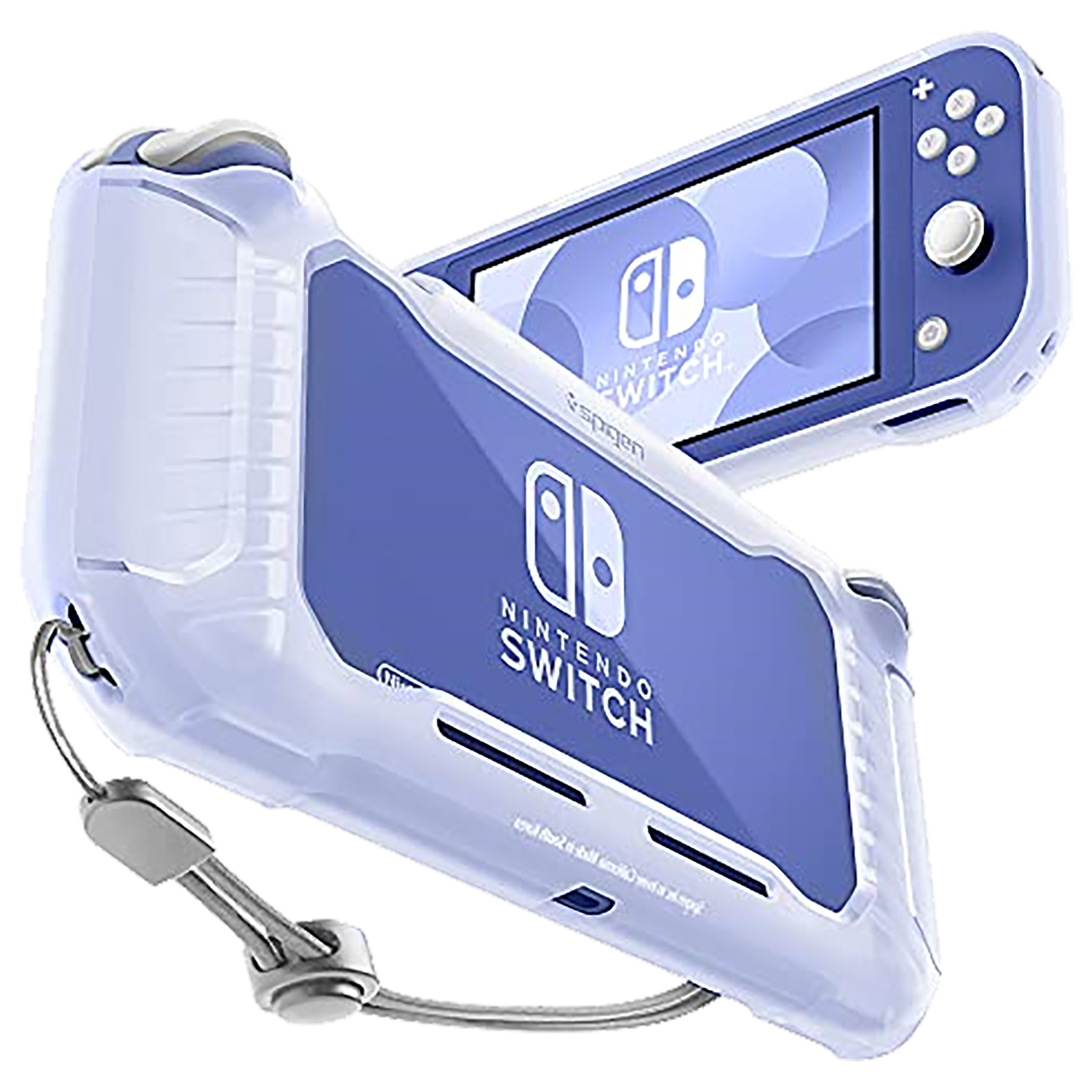 spigen Rugged Armor Back Case For Nintendo Switch Lite (Raised Bumper Guard, ACS01141, Frost Clear)_1