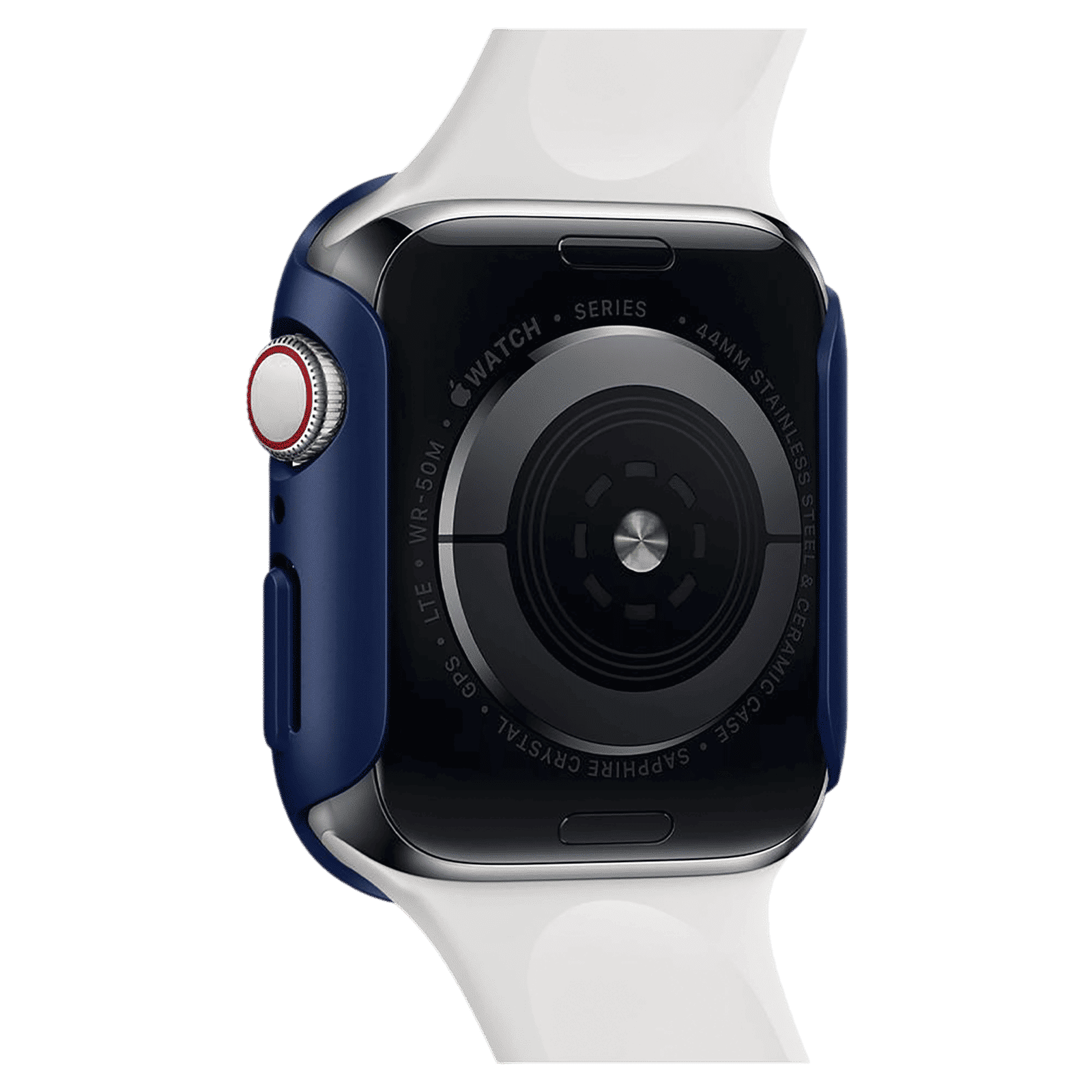 Spigen Thin Fit Polycarbonate Case for Apple Watch Series SE 2, SE, 6, 5 & 4 (44mm) (Razor-Thin Frame, Metallic Blue)_4