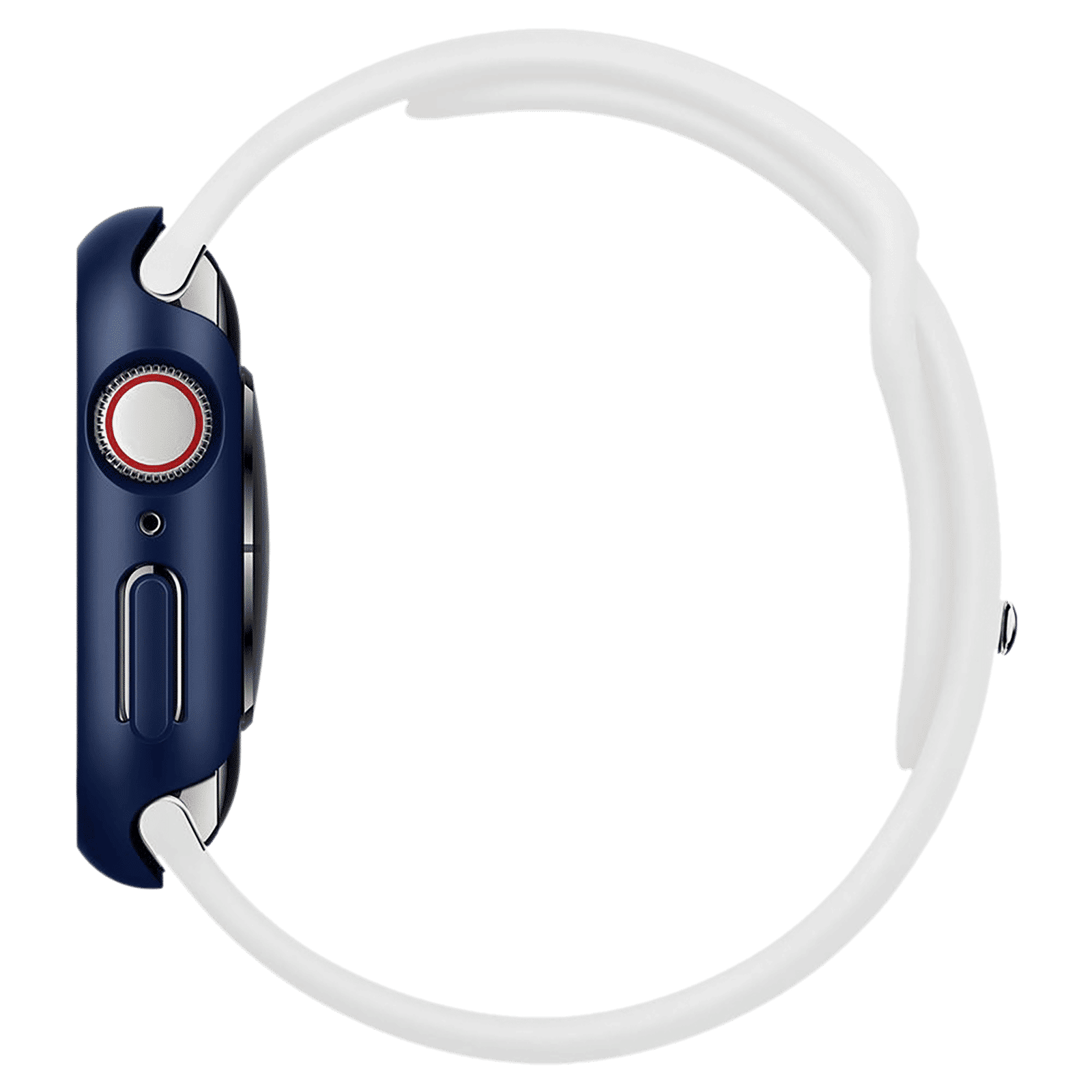 Spigen Thin Fit Polycarbonate Case for Apple Watch Series SE 2, SE, 6, 5 & 4 (44mm) (Razor-Thin Frame, Metallic Blue)_5