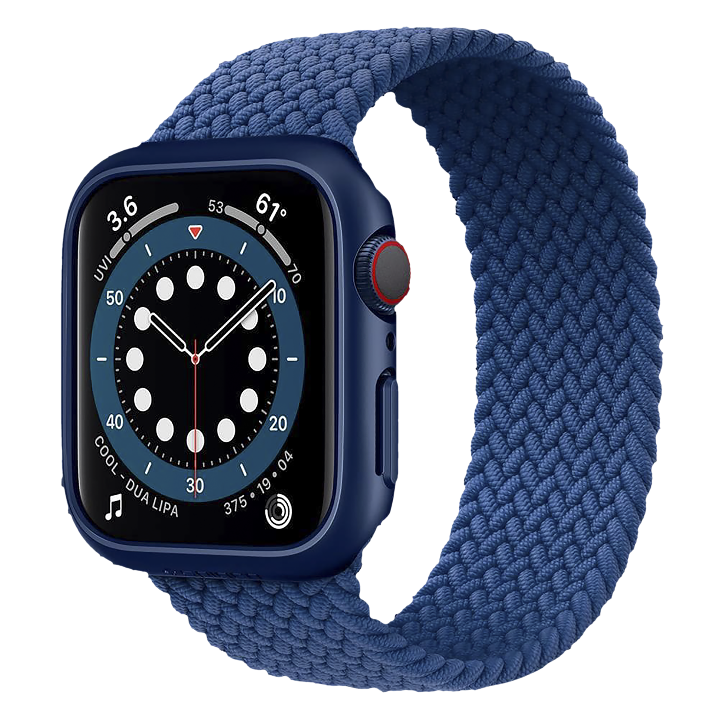 Spigen Thin Fit Polycarbonate Case for Apple Watch Series SE 2, SE, 6, 5 & 4 (44mm) (Razor-Thin Frame, Metallic Blue)_6
