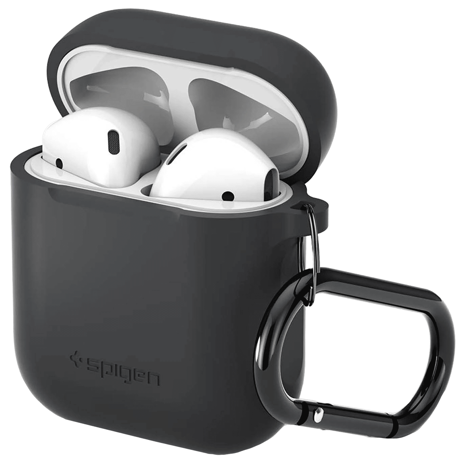 spigen Silicone Fit Full Cover Case (For Airpods 1/Airpods 2, 066CS24811, Charcoal)_8