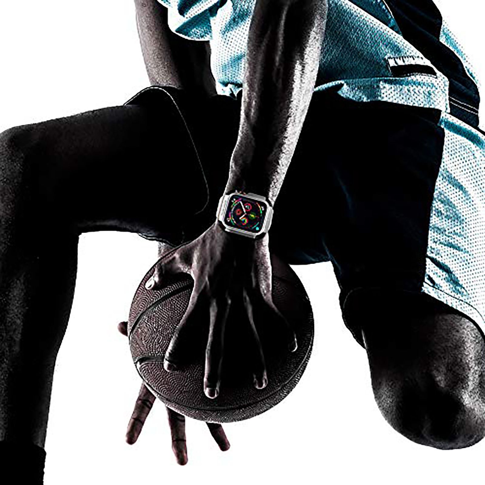 Spigen Tough Armor TPU & Polycarbonate Case Cover for Apple Watch Series SE 2, SE, 6, 5 & 4 (44mm) (Dual Layered with Shock Absorbent, Silver)_12