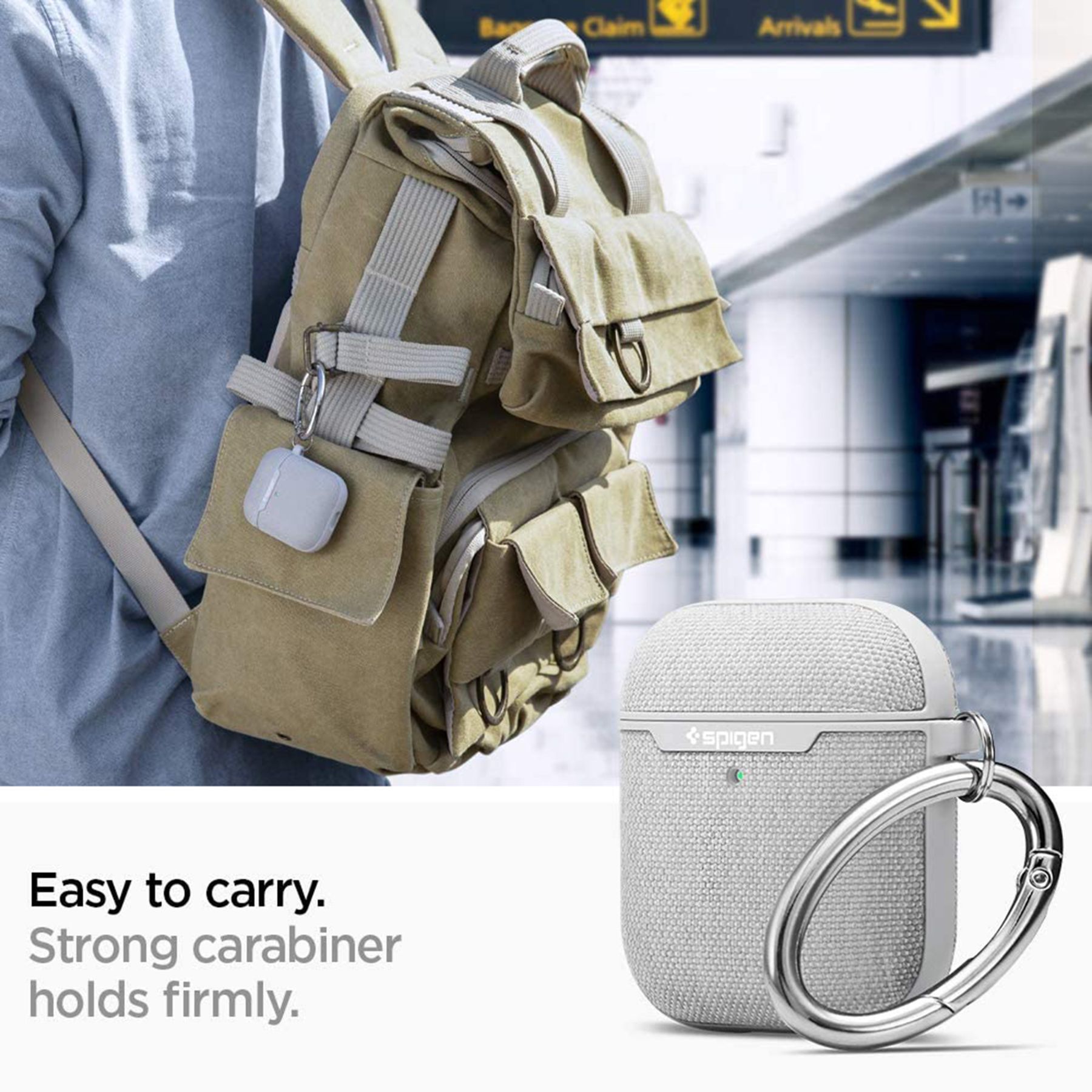 spigen Urban Fit Polycarbonate Full Cover Case AirPods 1st Gen/2nd Gen (Supports LED Light, 074CS27031, Grey) spigen Urban Fit Polycarbonate Full Cover Case AirPods 1st Gen/2nd Gen (Supports LED Light, 074CS27031, Grey)_12