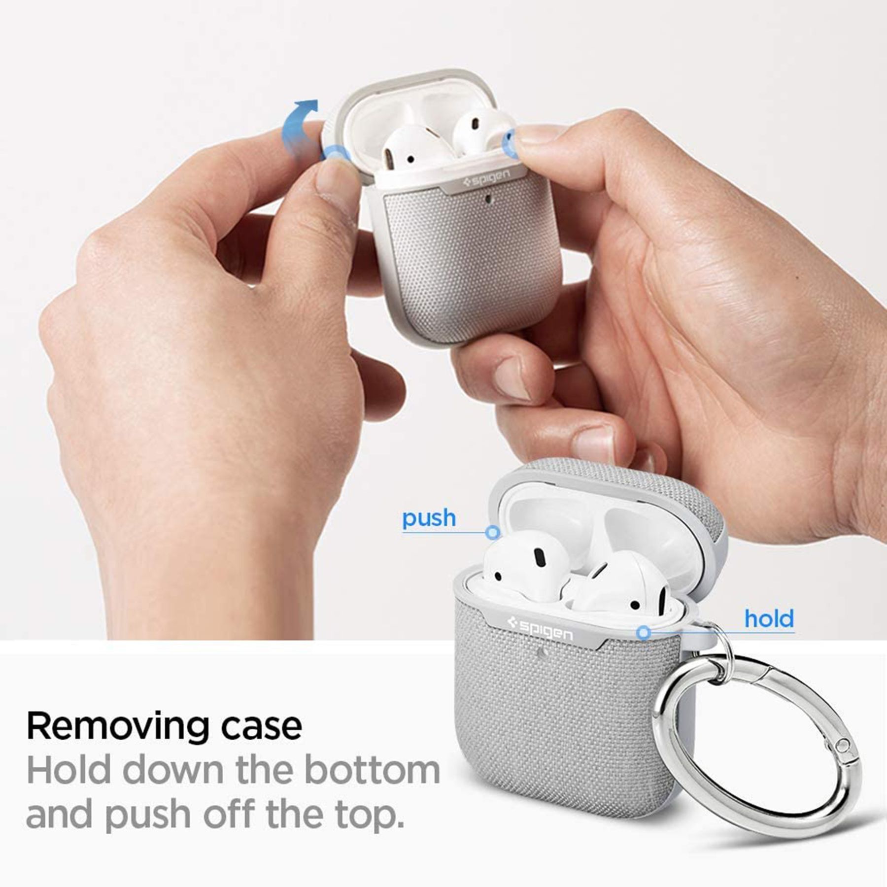 spigen Urban Fit Polycarbonate Full Cover Case AirPods 1st Gen/2nd Gen (Supports LED Light, 074CS27031, Grey) spigen Urban Fit Polycarbonate Full Cover Case AirPods 1st Gen/2nd Gen (Supports LED Light, 074CS27031, Grey)_14