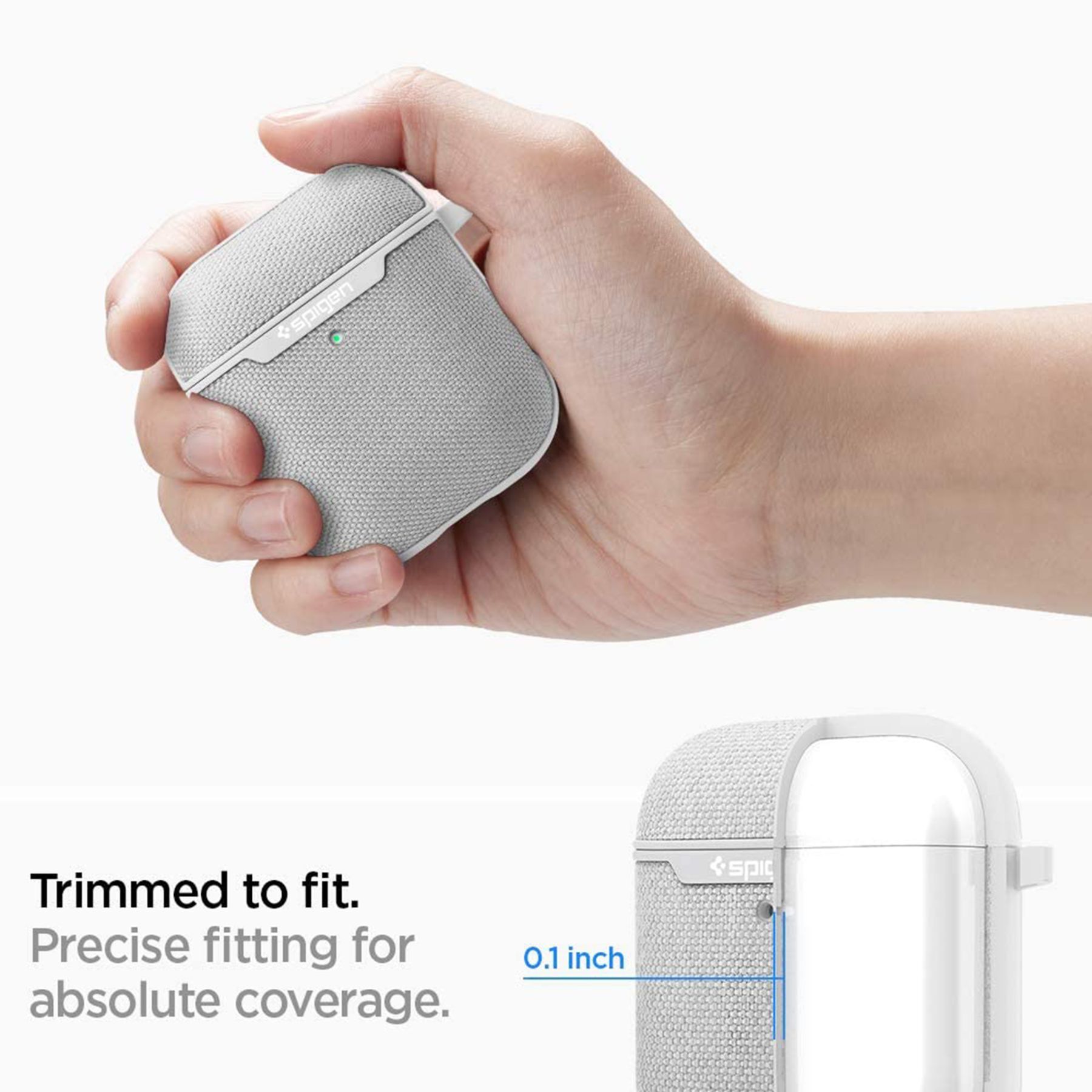 spigen Urban Fit Polycarbonate Full Cover Case AirPods 1st Gen/2nd Gen (Supports LED Light, 074CS27031, Grey) spigen Urban Fit Polycarbonate Full Cover Case AirPods 1st Gen/2nd Gen (Supports LED Light, 074CS27031, Grey)_10