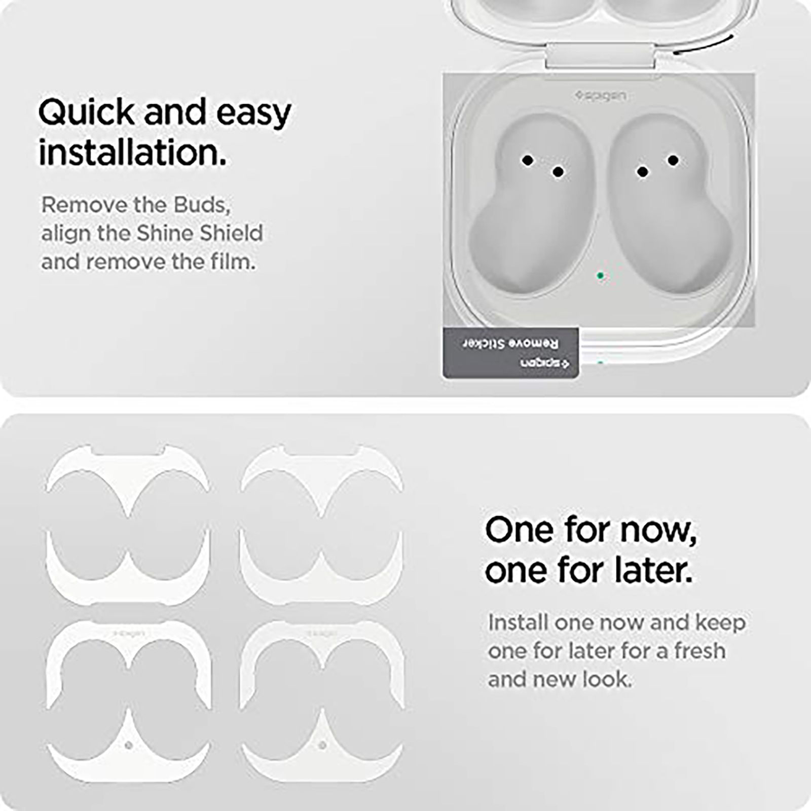 spigen Metal Sticker Shine Shield For Samsung Galaxy Buds Live (Made Of An Extremely Slim Metal, ASD02069, Metallic White) spigen Metal Sticker Shine Shield For Samsung Galaxy Buds Live (Made Of An Extremely Slim Metal, ASD02069, Metallic White)_3