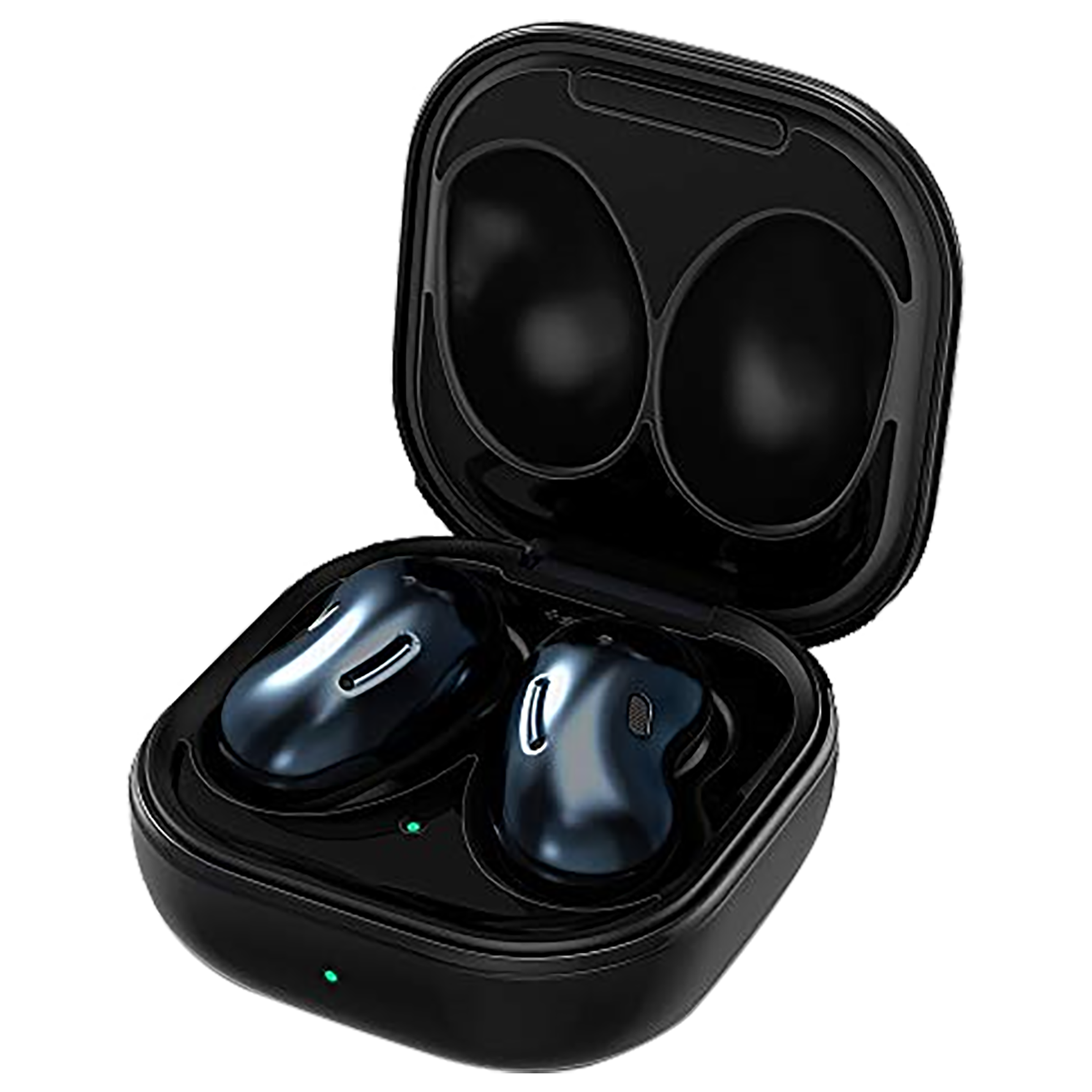 spigen Metal Sticker Shine Shield For Samsung Galaxy Buds Live (Made Of An Extremely Slim Metal, ASD02067, Metallic Black)_1