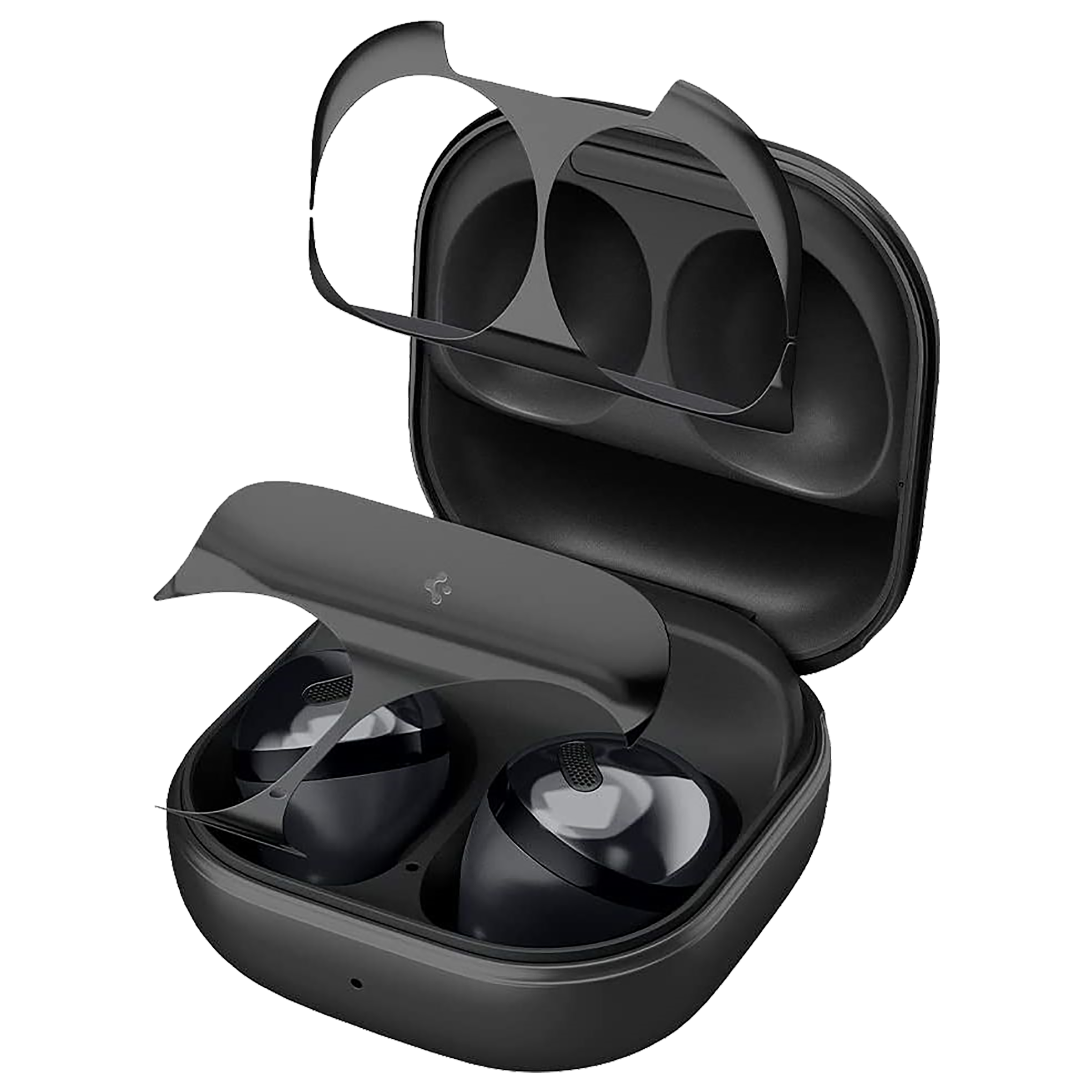 spigen Metal Sticker Shine Shield For Samsung Galaxy Buds Pro (Made Of An Extremely Slim Metal, ASD02938, Gunmetal)_1