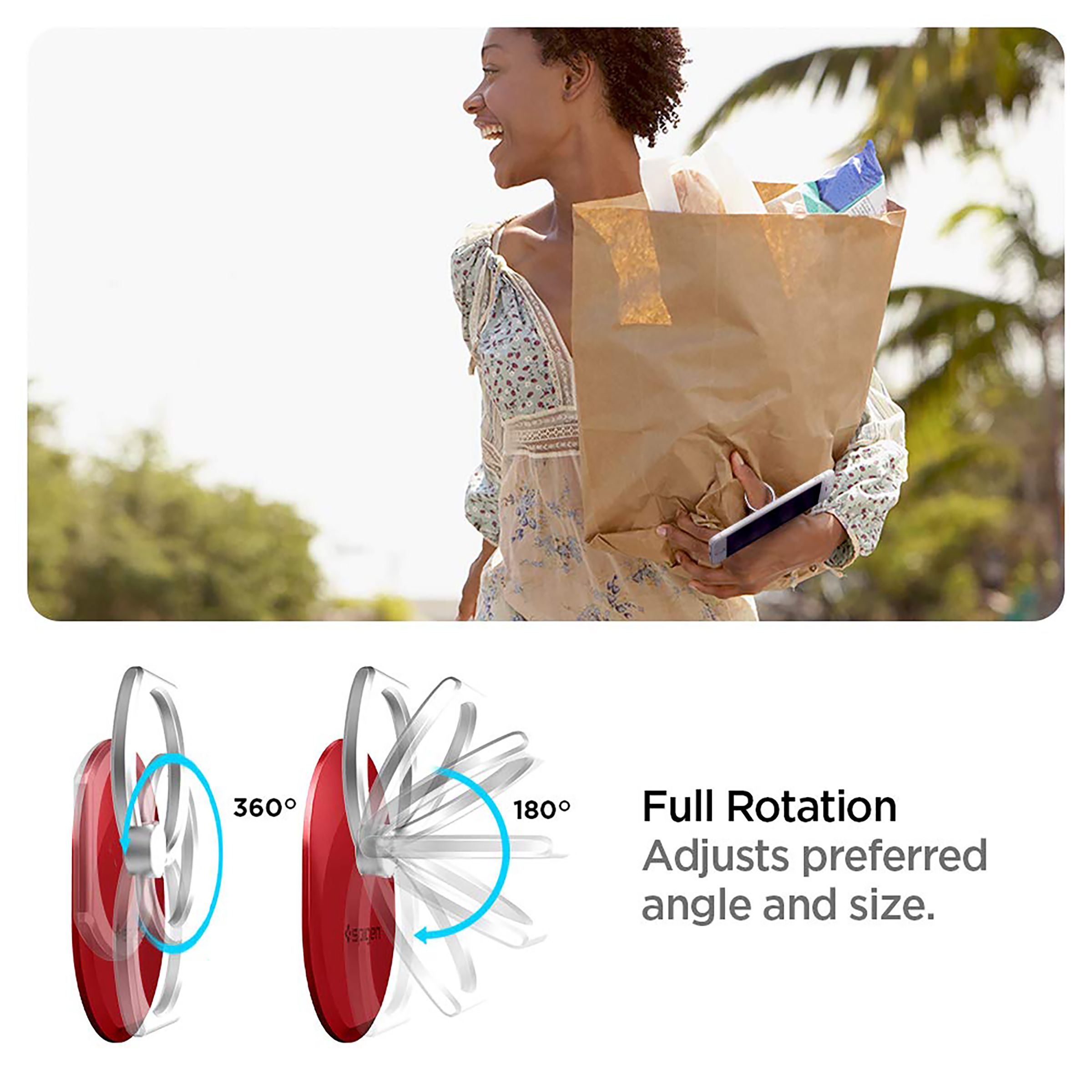 spigen Polycarbonate Mobile Attachment (Drop Free Grip, 000SR21950, Red)_9