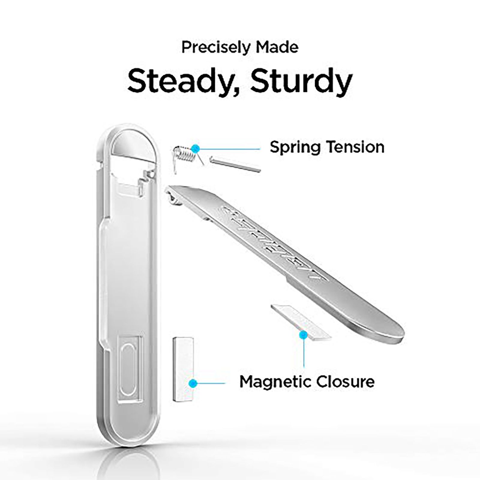 spigen U100 Mobile Attachment (One-Touch Technology, 000EM20634, Silver)_4