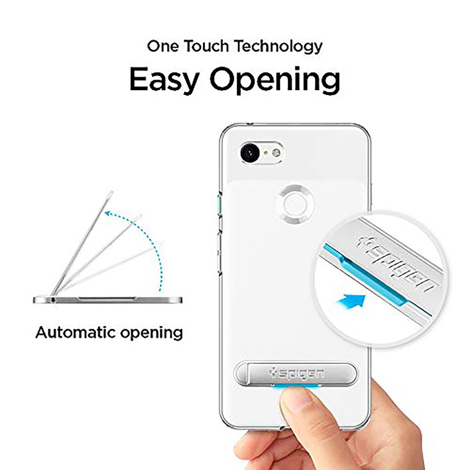 spigen U100 Mobile Attachment (One-Touch Technology, 000EM20634, Silver)_5