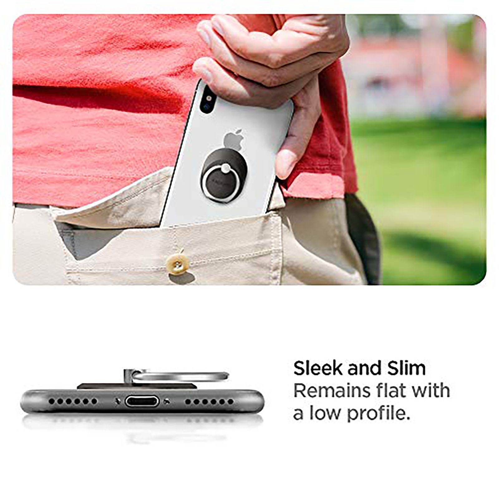 spigen Style Ring For Universal Mobiles (Includes Hook Mount, 000EP20243, Space Grey)_6