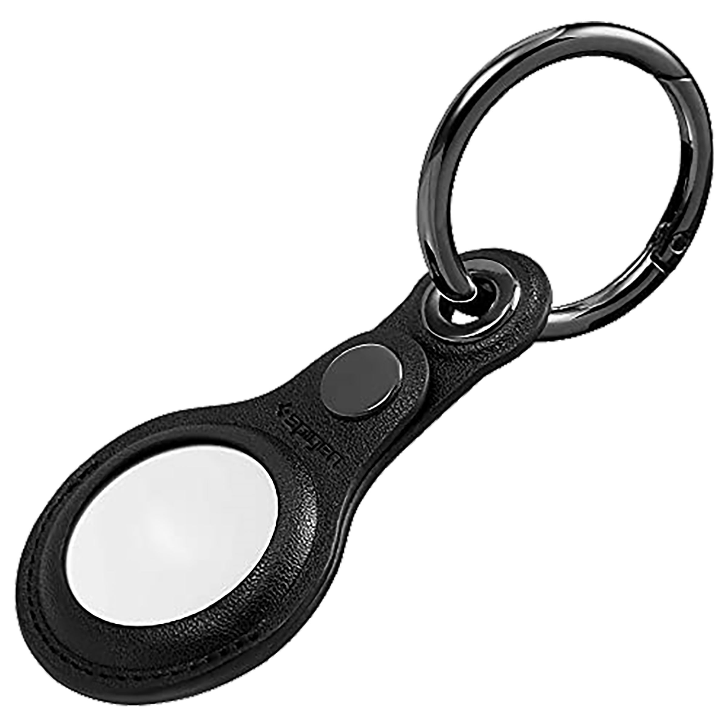 spigen Valentinus PU Leather Full Cover Case For Apple AirTag (Secure Button Closure With Cutouts, AMP01826, Black)_1