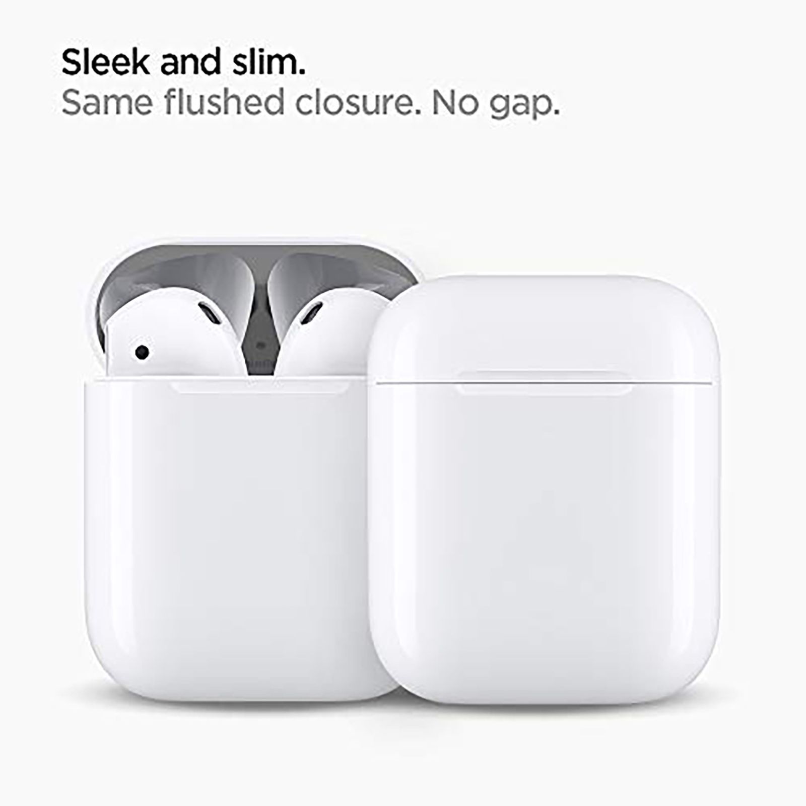 spigen Metal Sticker Shine Shield For Apple AirPods 1/2 (Metal Layer, ASD00213, Metallic Silver)_7