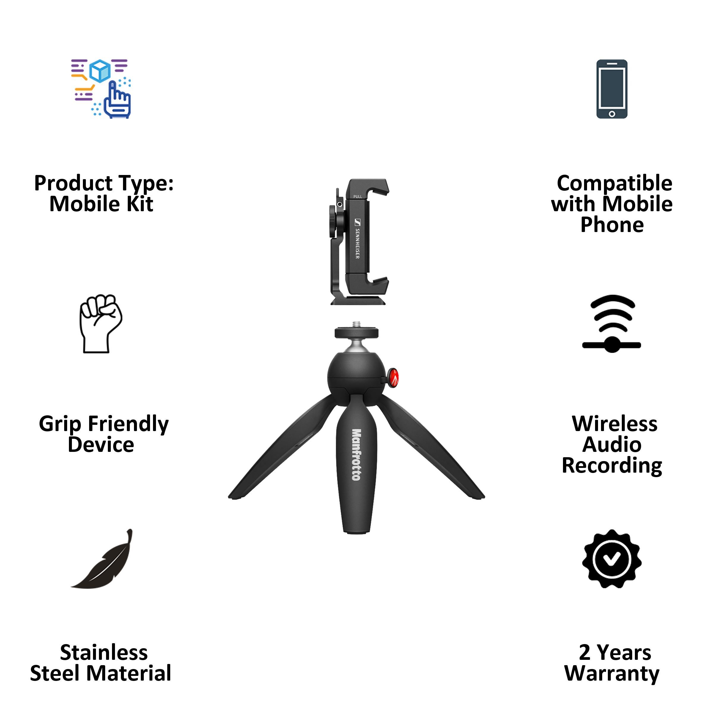 SENNHEISER Mic (Wireless Audio Recording, 509265, Black)_2