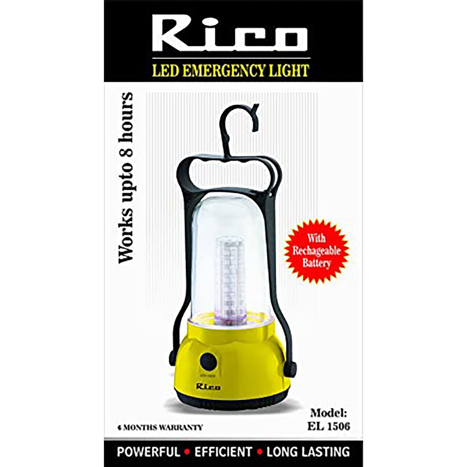 Rico 5 Watts Lantern (Rechargeable LED Lantern, EL1506, Yellow)_7
