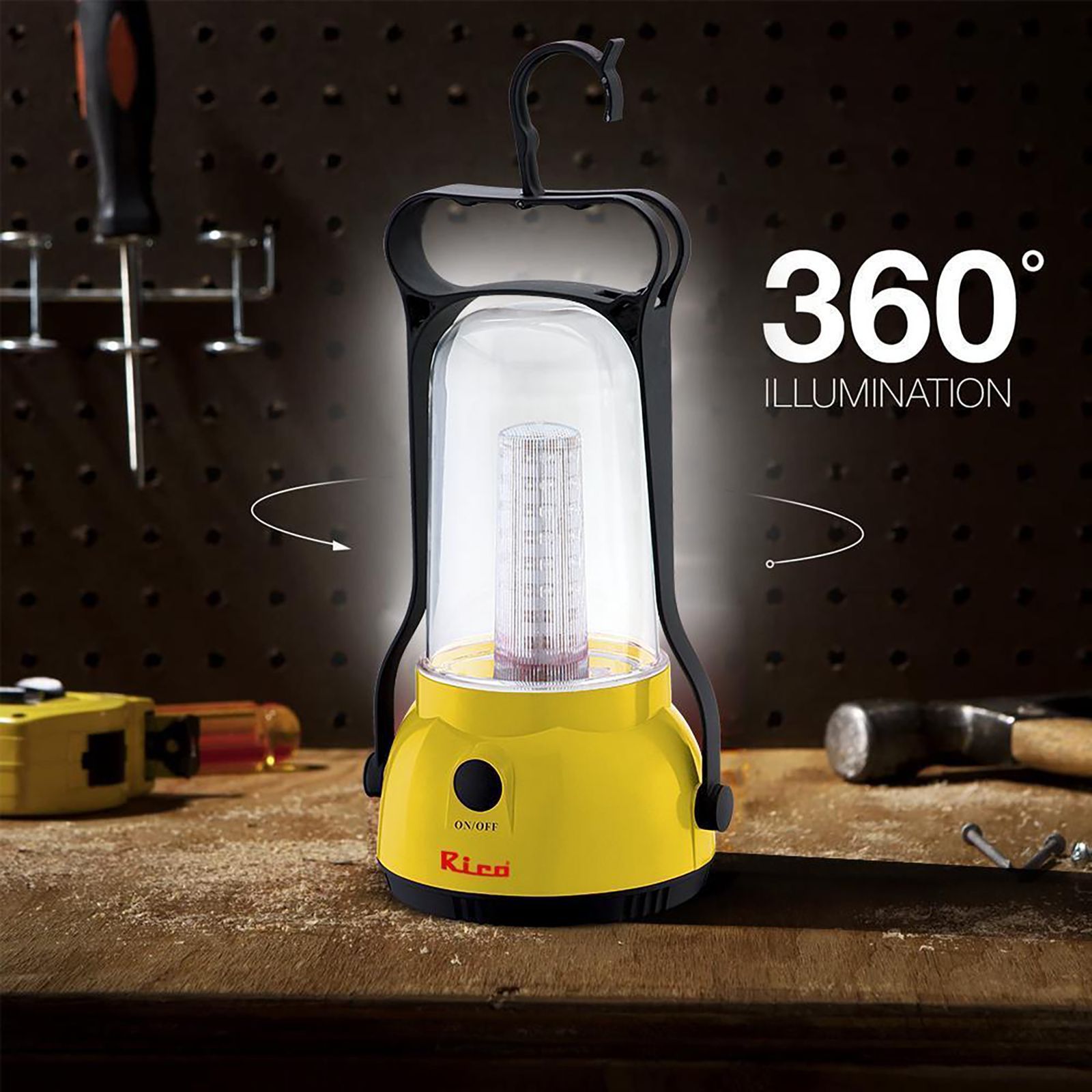 Rico 5 Watts Lantern (Rechargeable LED Lantern, EL1506, Yellow)_9